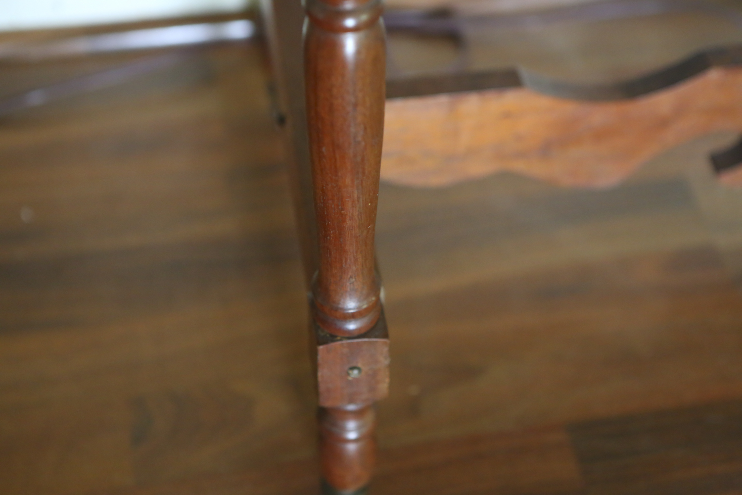 Vintage Stone Topped Wooden Table on Casters