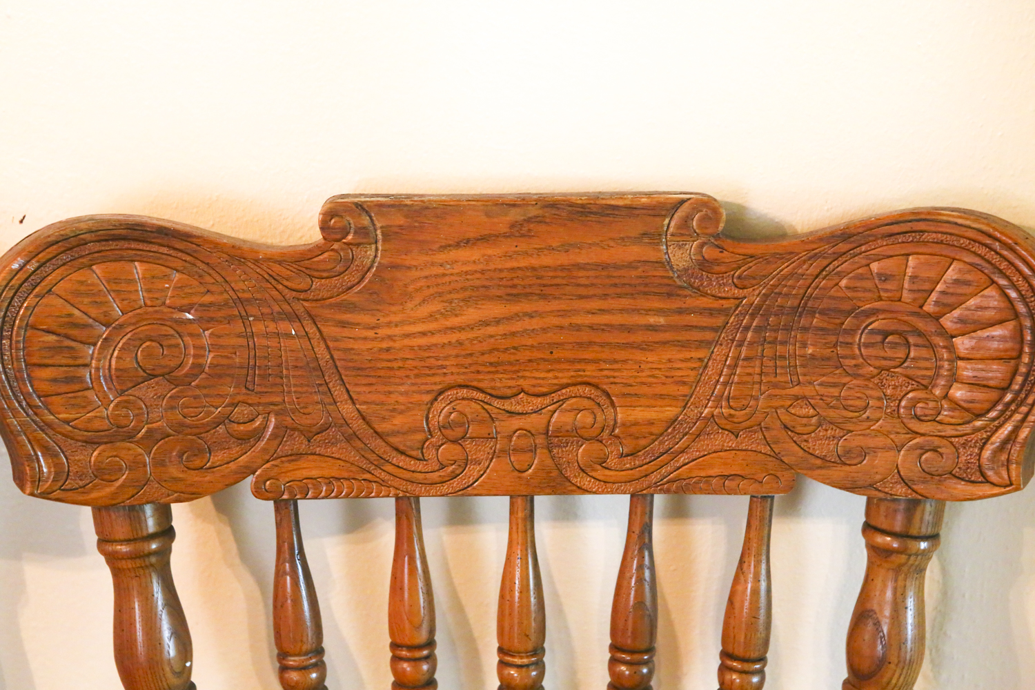 Set of Vintage Caned Seat Dining Chairs