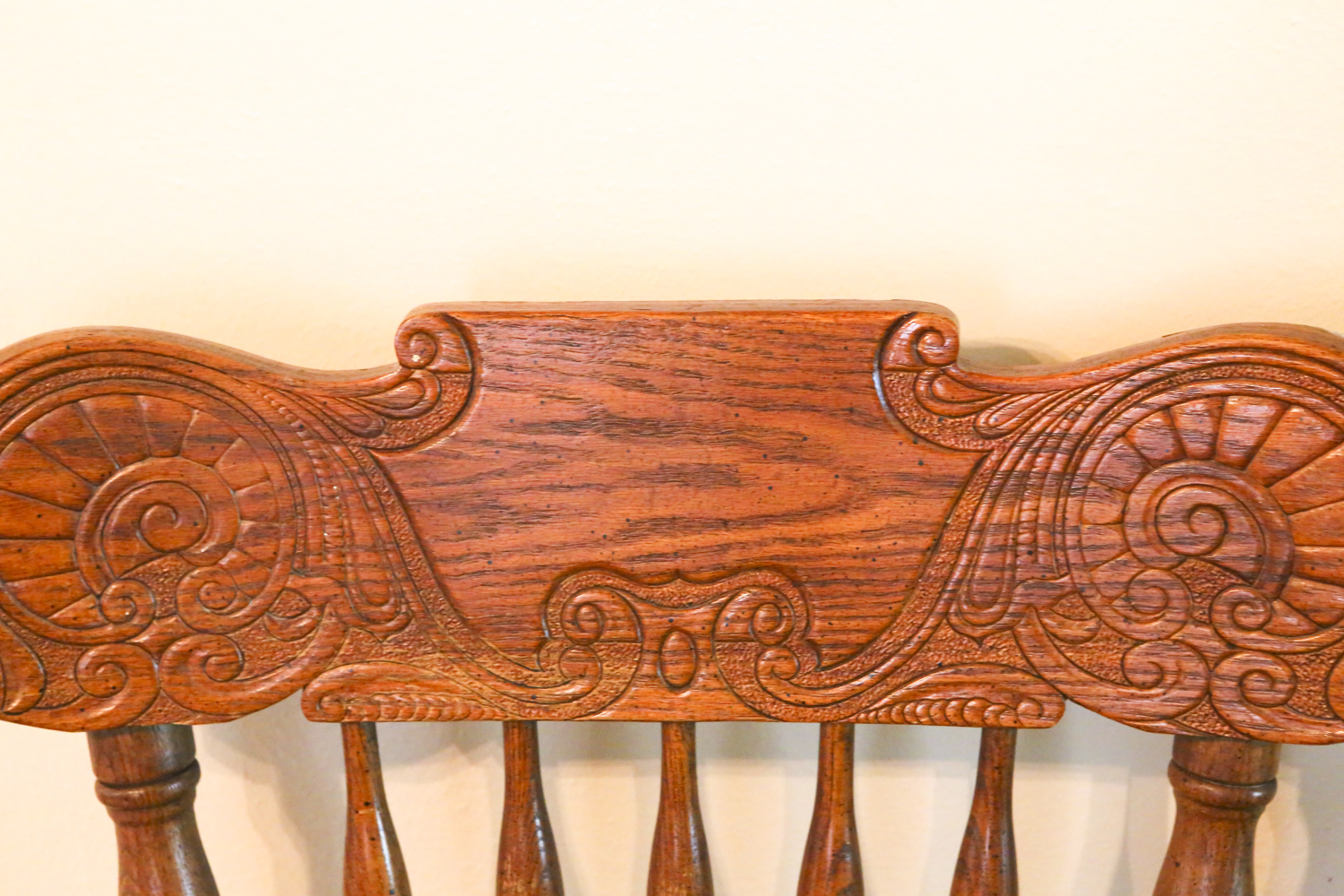 Set of Vintage Caned Seat Dining Chairs