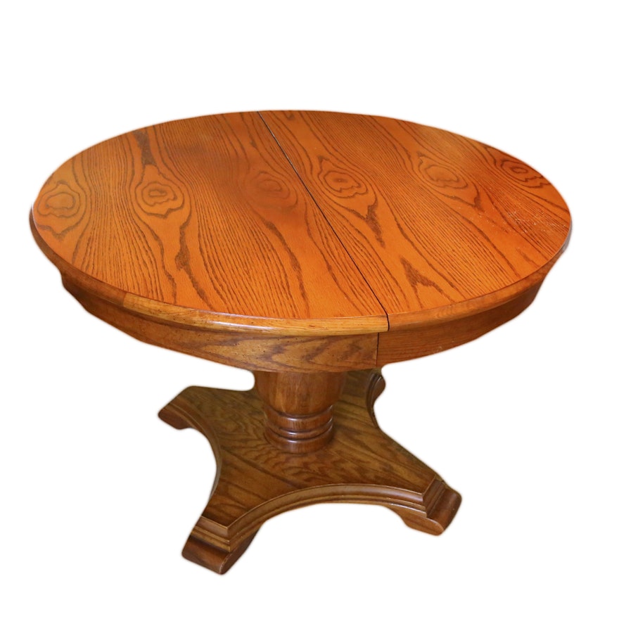 Oak Pedestal Dining Table