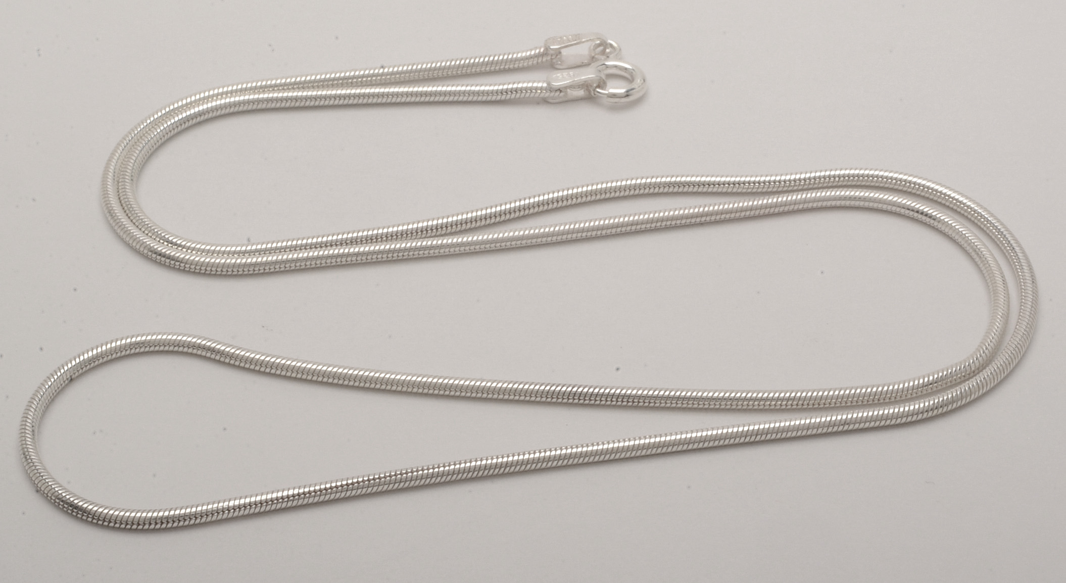Four Sterling Silver Snake Chains