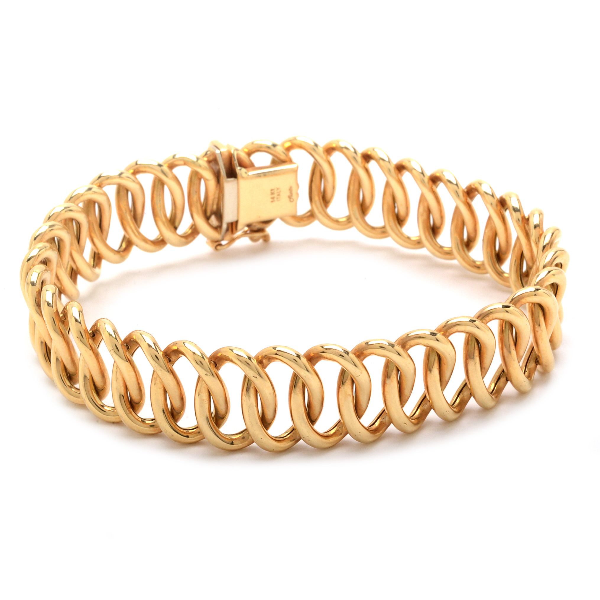 Aurafin 14K Gold Link Bracelet