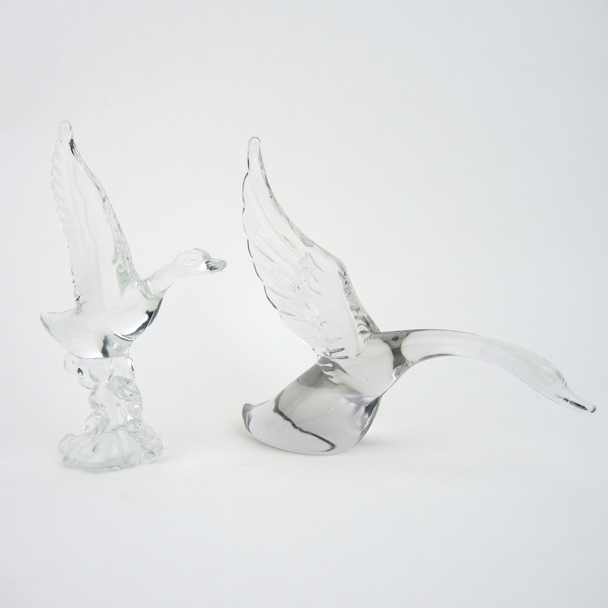 Heisey Art Glass Bird Figurines