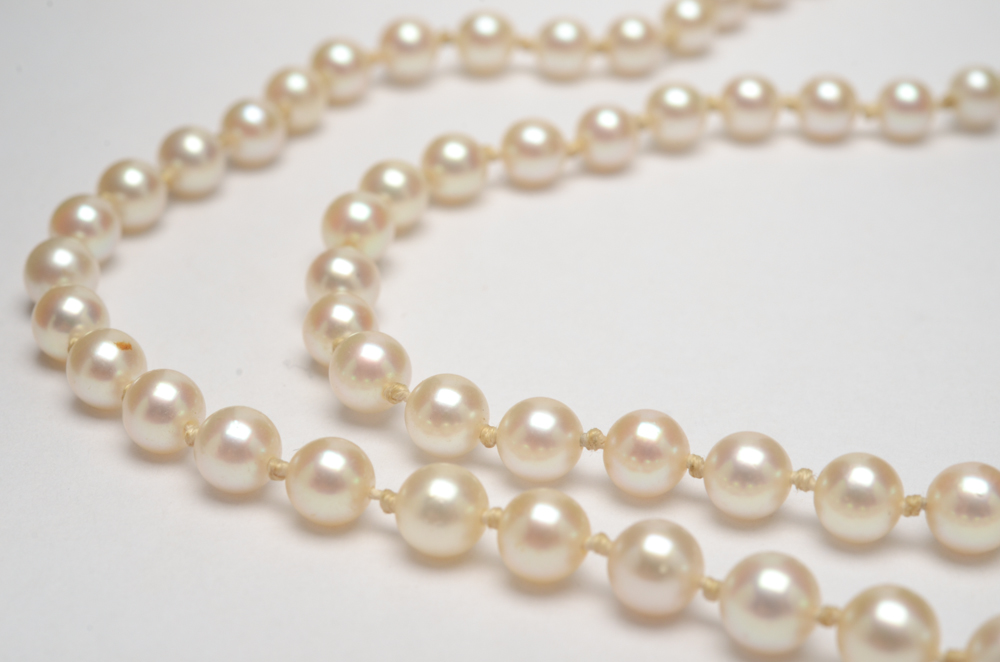 Cultured Pearl Necklace with 14K White Gold Clasp