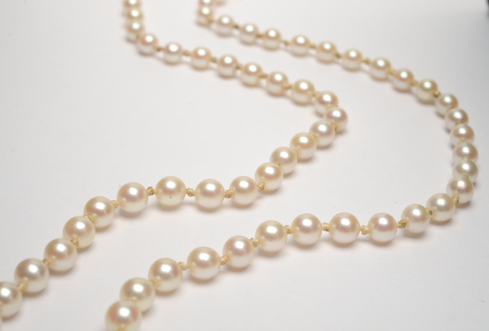 Cultured Pearl Necklace with 14K White Gold Clasp