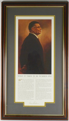 Motivational Print "Vince Lombardi: What It Takes To Be Number One"