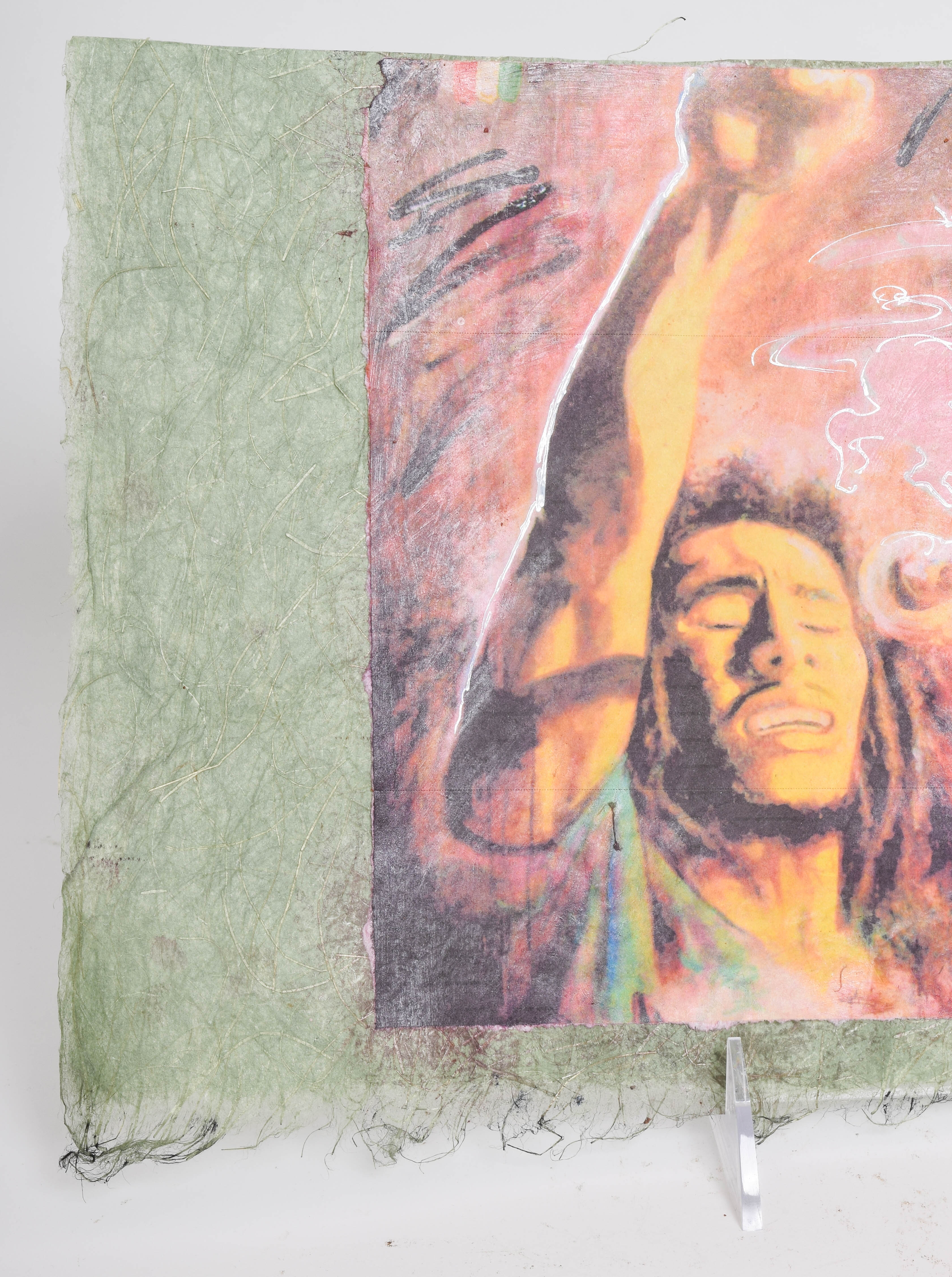 Acrylic Painting of Bob Marley on Paper