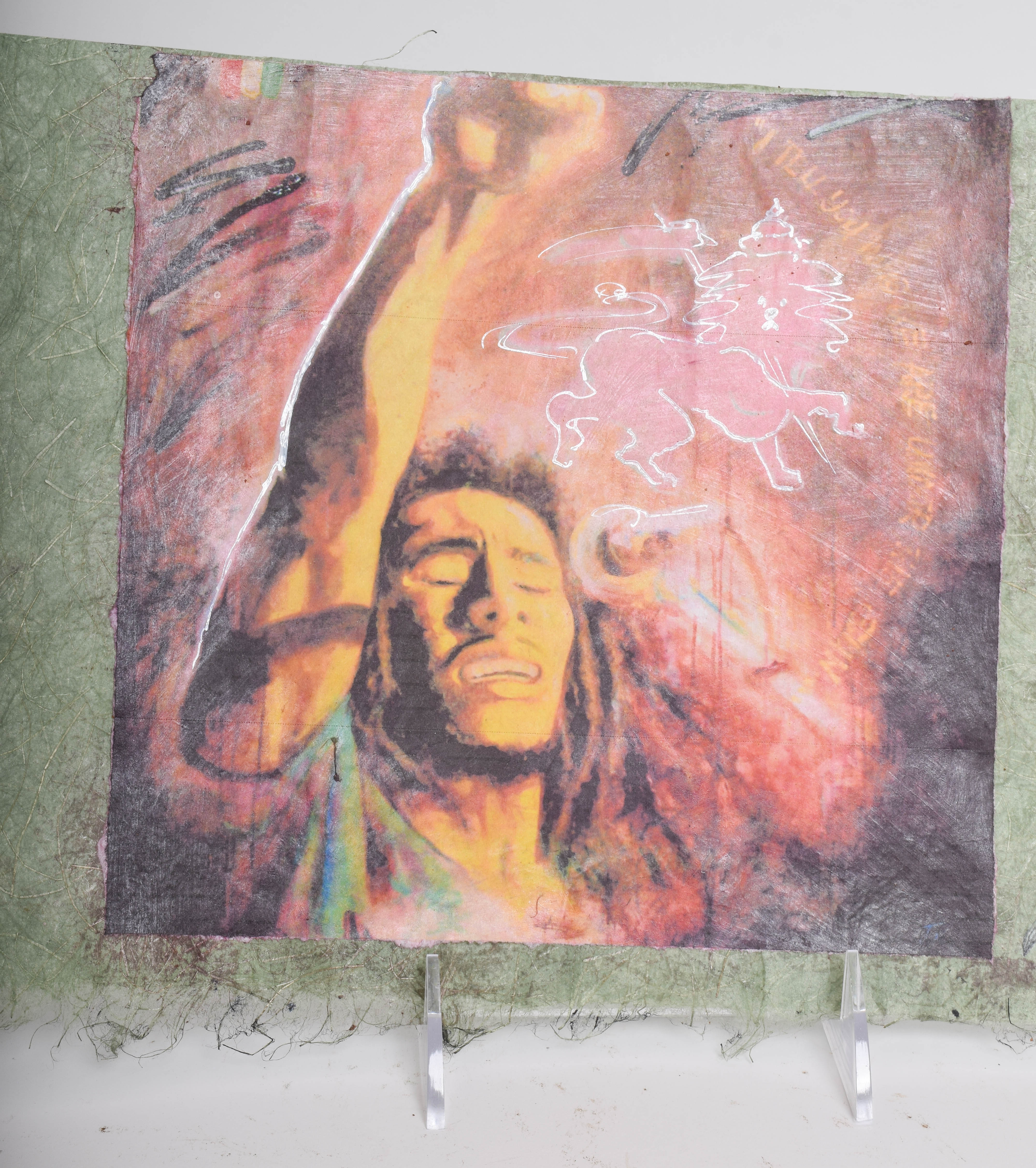 Acrylic Painting of Bob Marley on Paper
