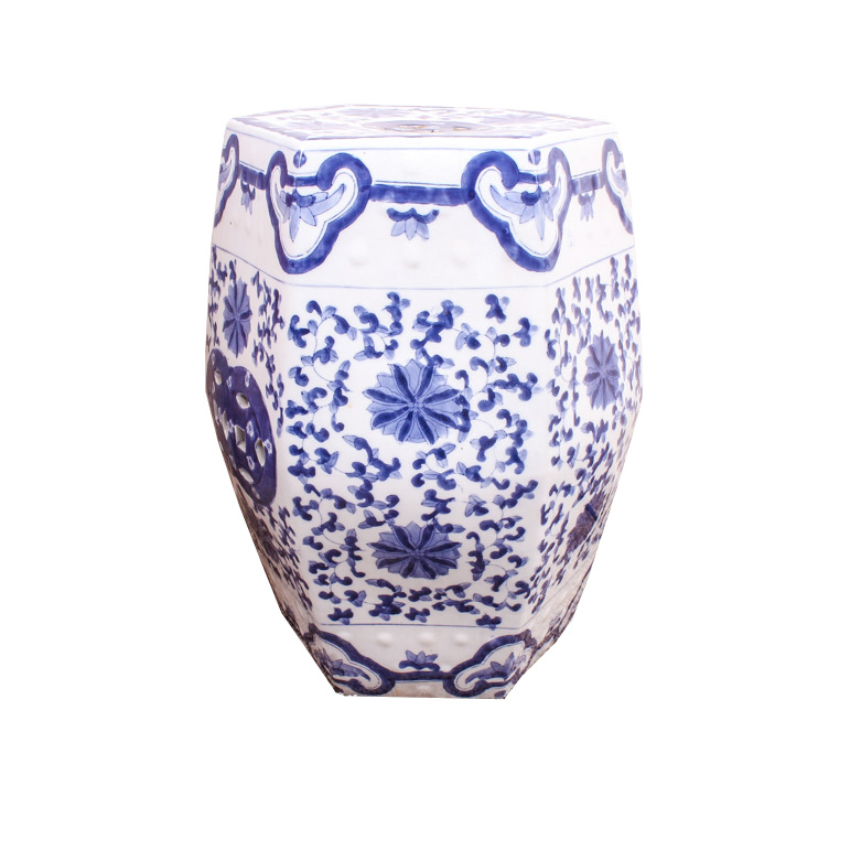 Vintage Porcelain Blue and White Stand