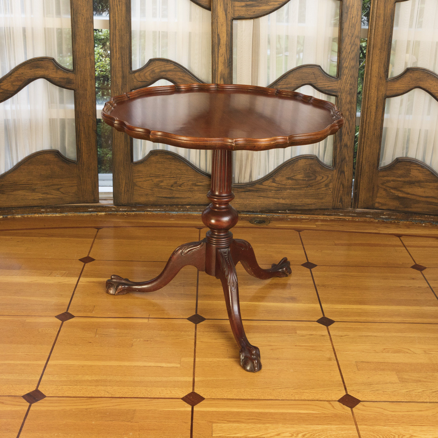 Vintage Pie Crust Side Table