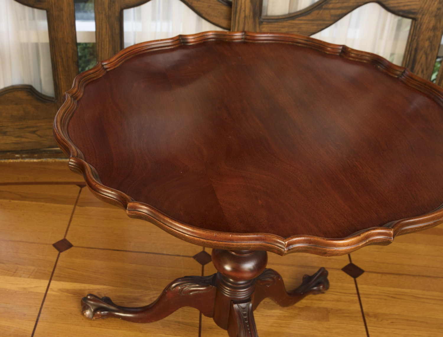 Vintage Pie Crust Side Table