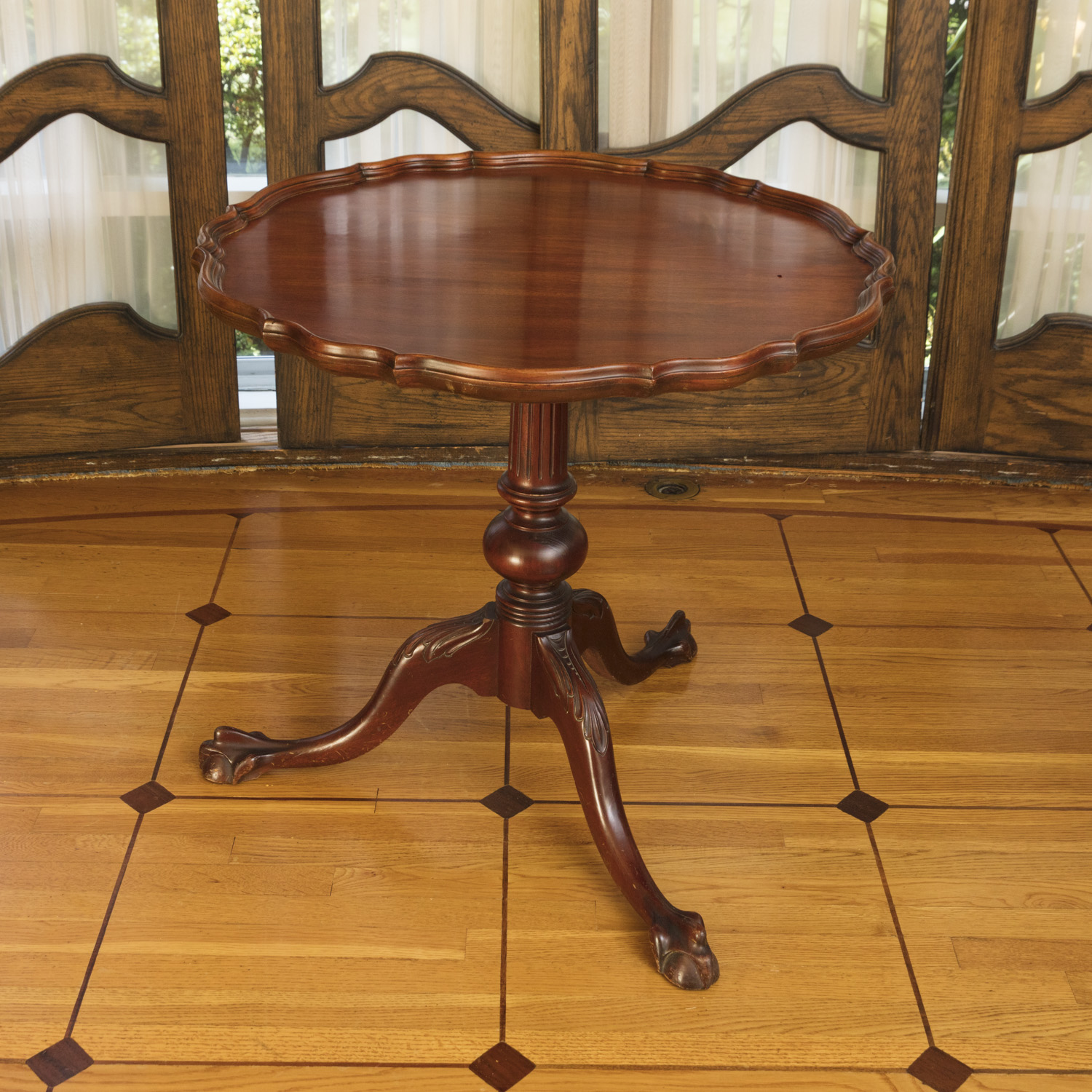 Vintage Pie Crust Side Table