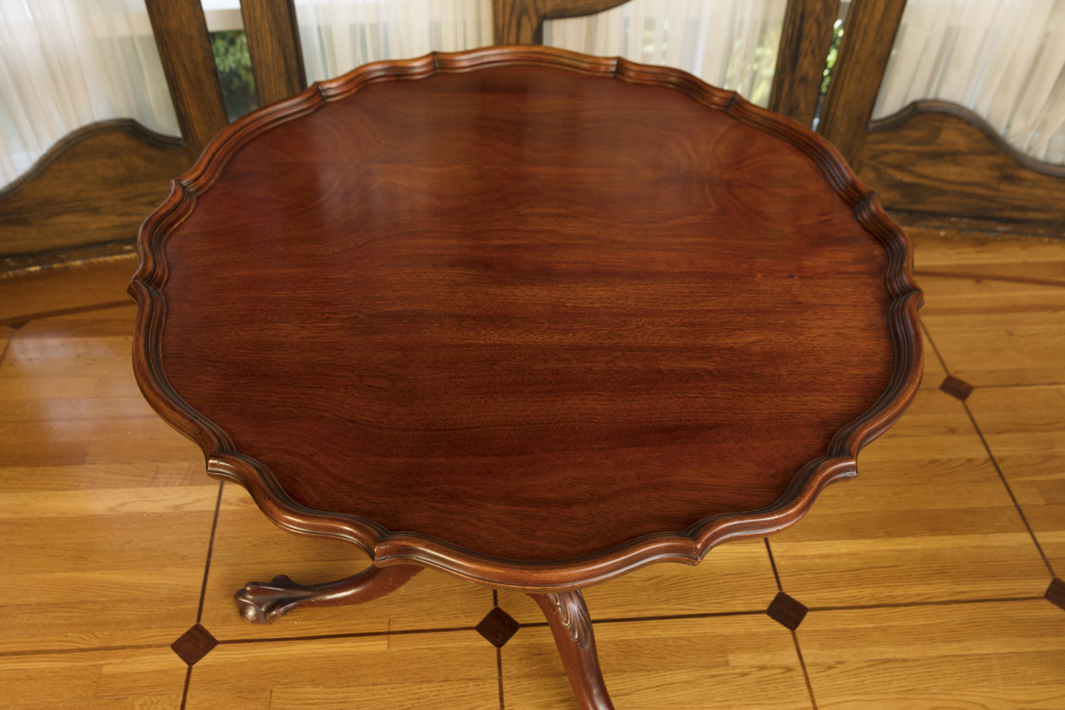 Vintage Pie Crust Side Table