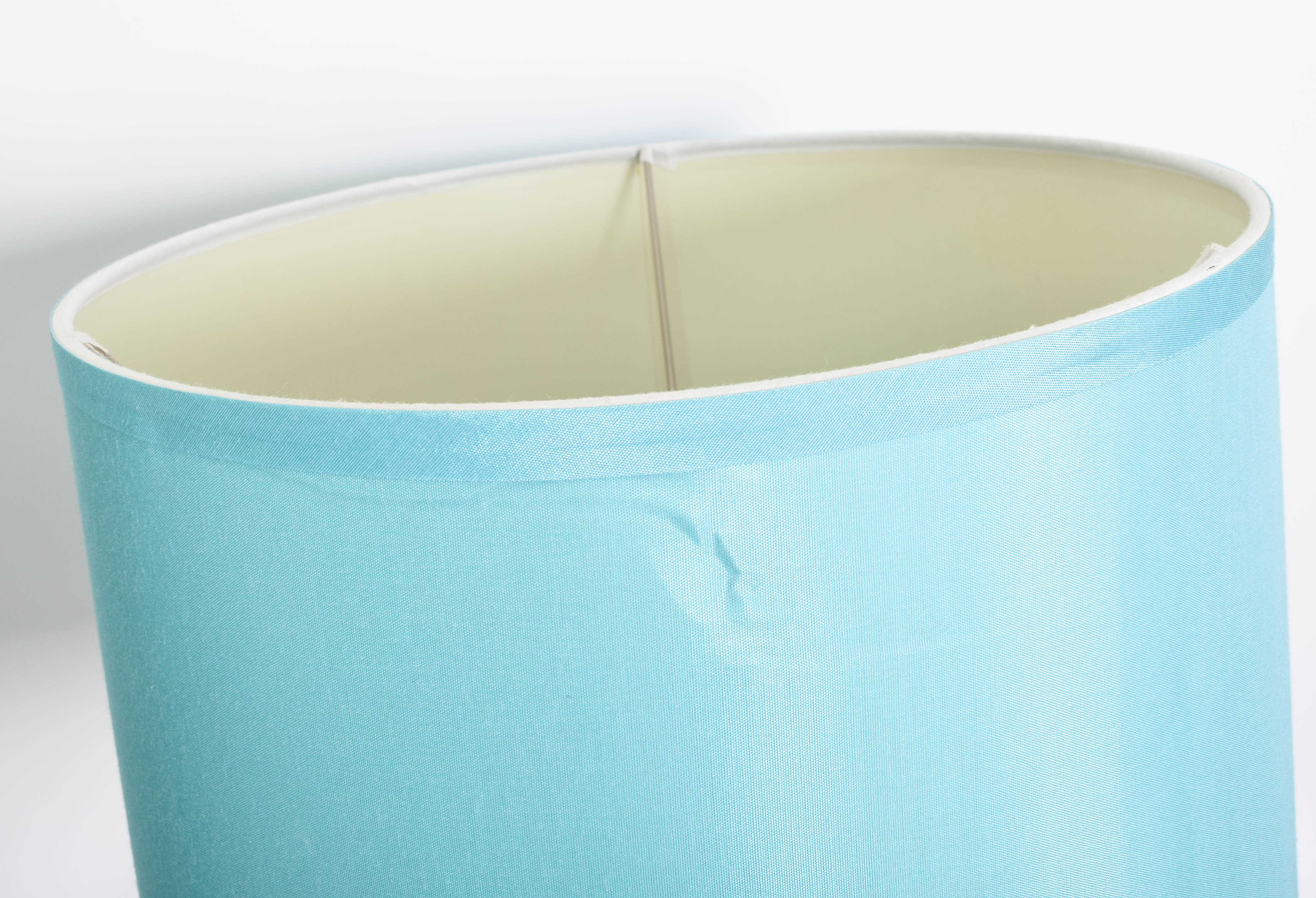 Pair of Robins Egg Blue Lacquered Table Lamps after Jonathan Adler