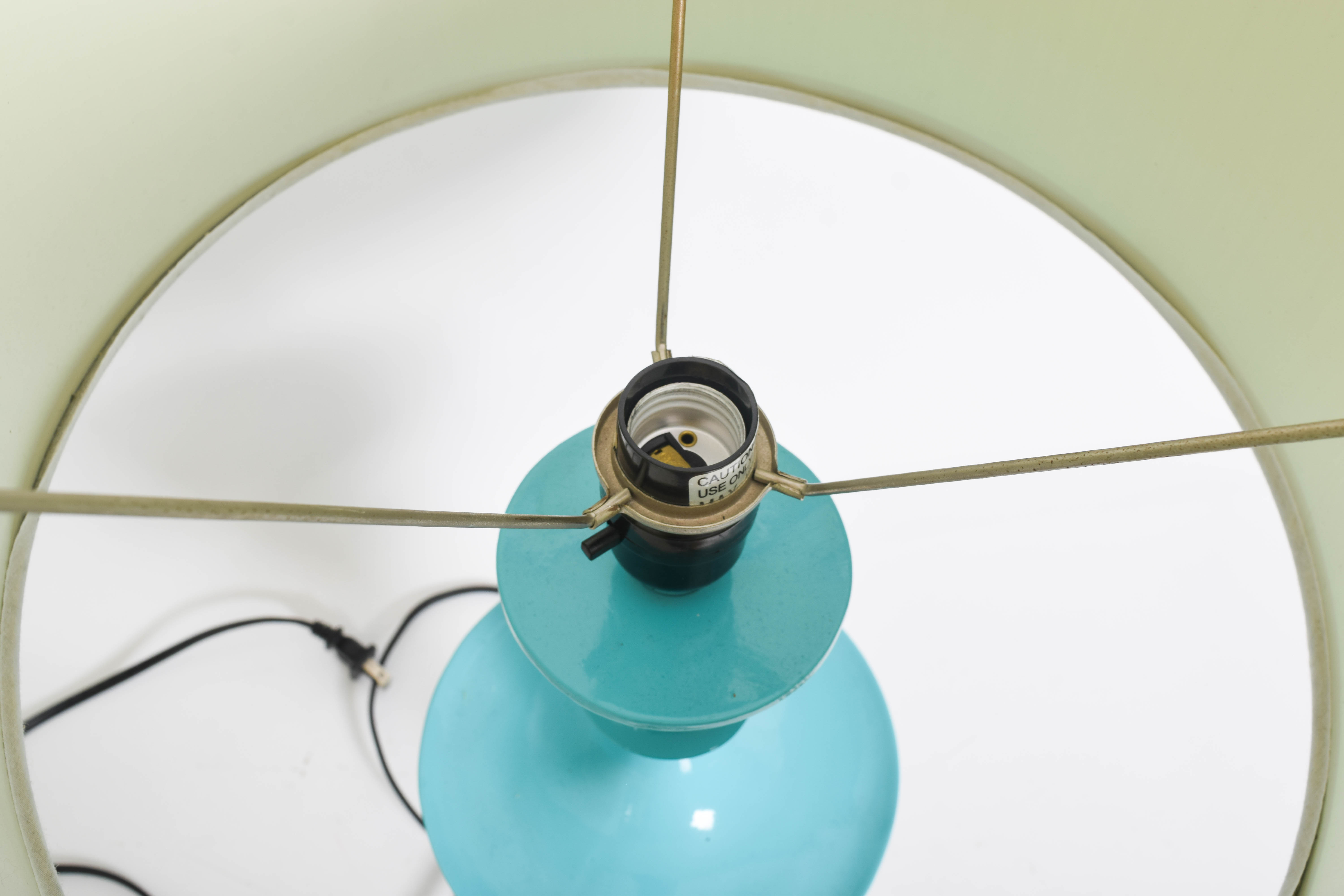 Pair of Robins Egg Blue Lacquered Table Lamps after Jonathan Adler