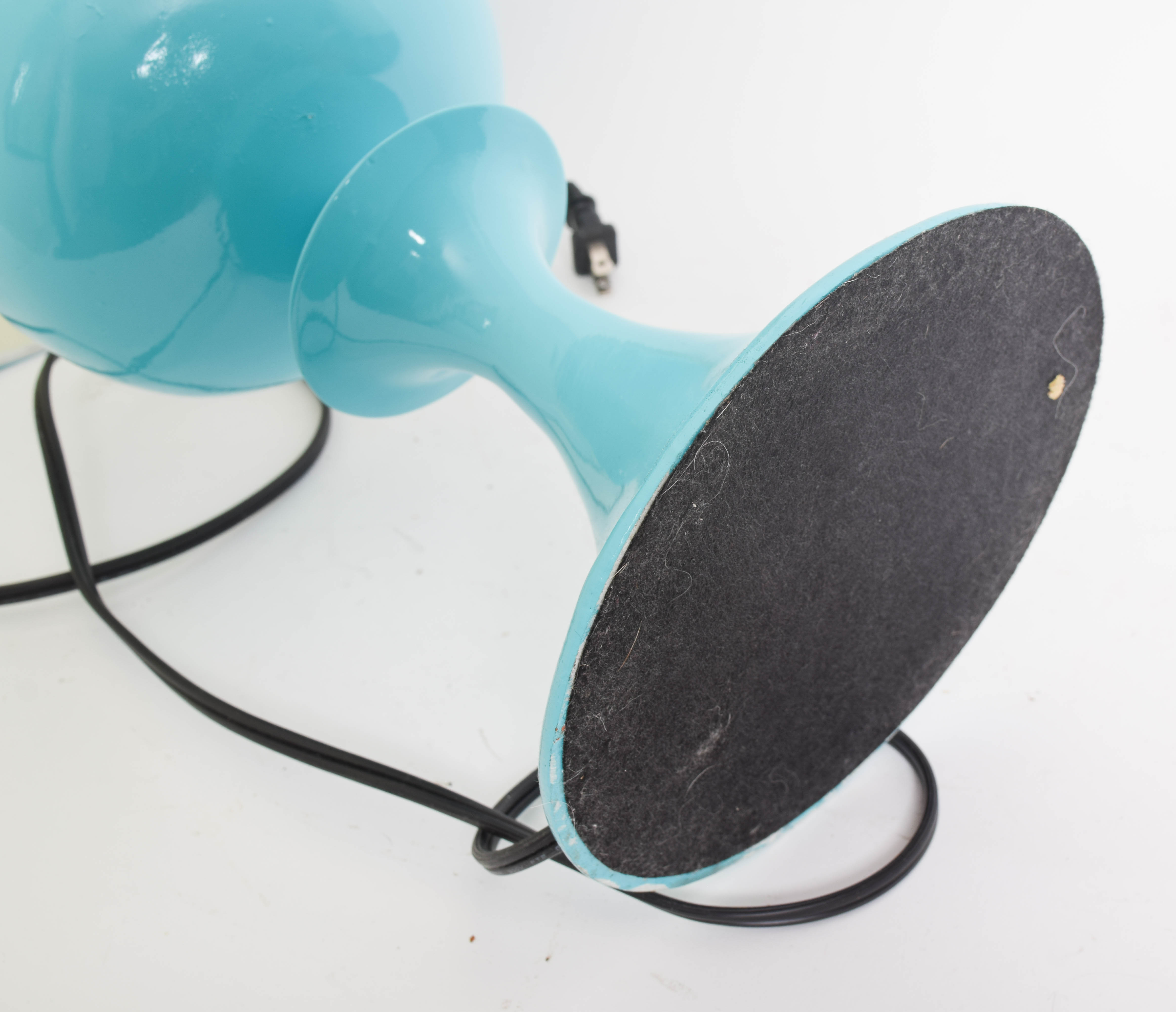 Pair of Robins Egg Blue Lacquered Table Lamps after Jonathan Adler