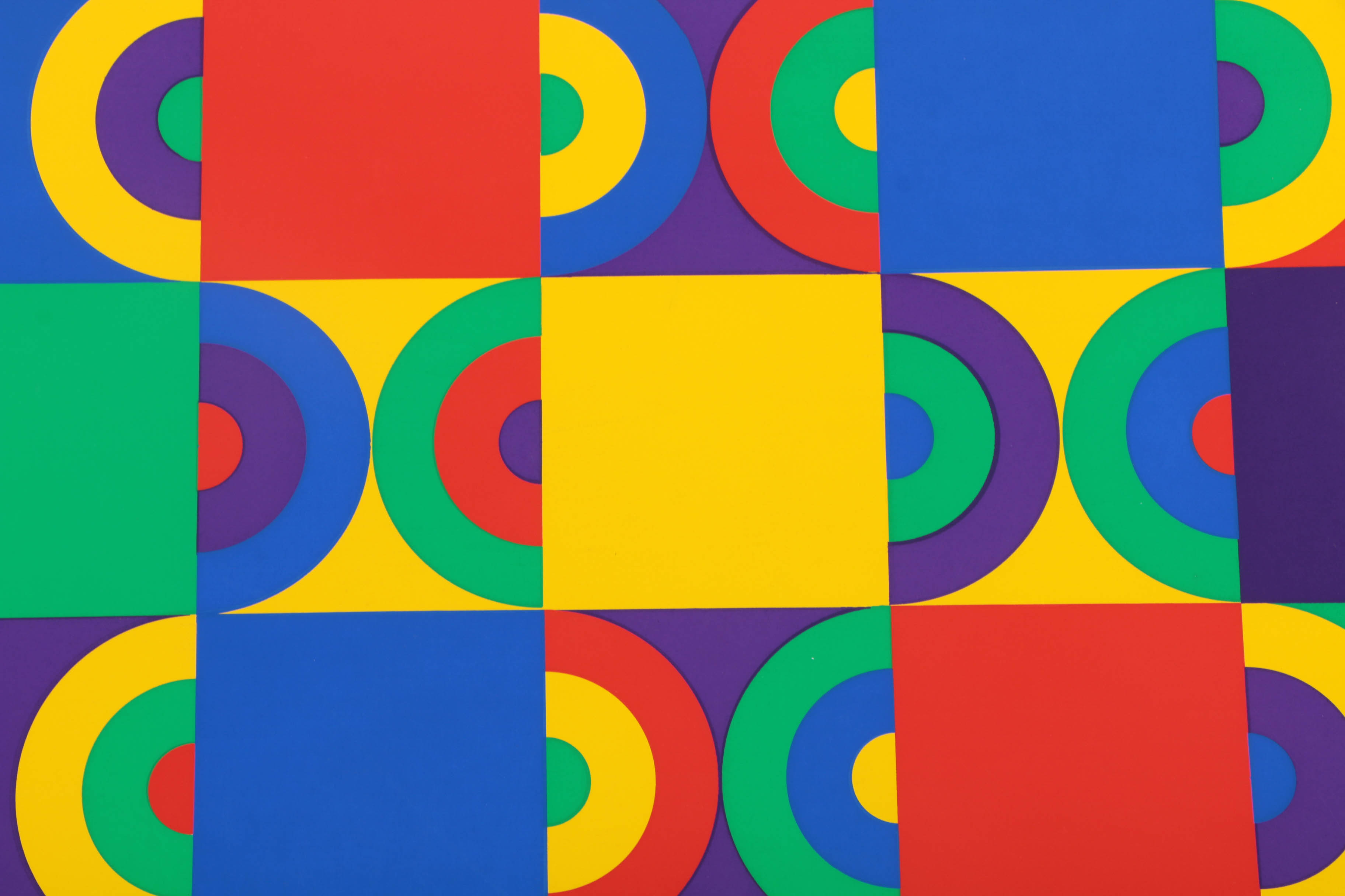 Luis Molinari-Flores Signed Limited Edition Serigraph Geometric Composition