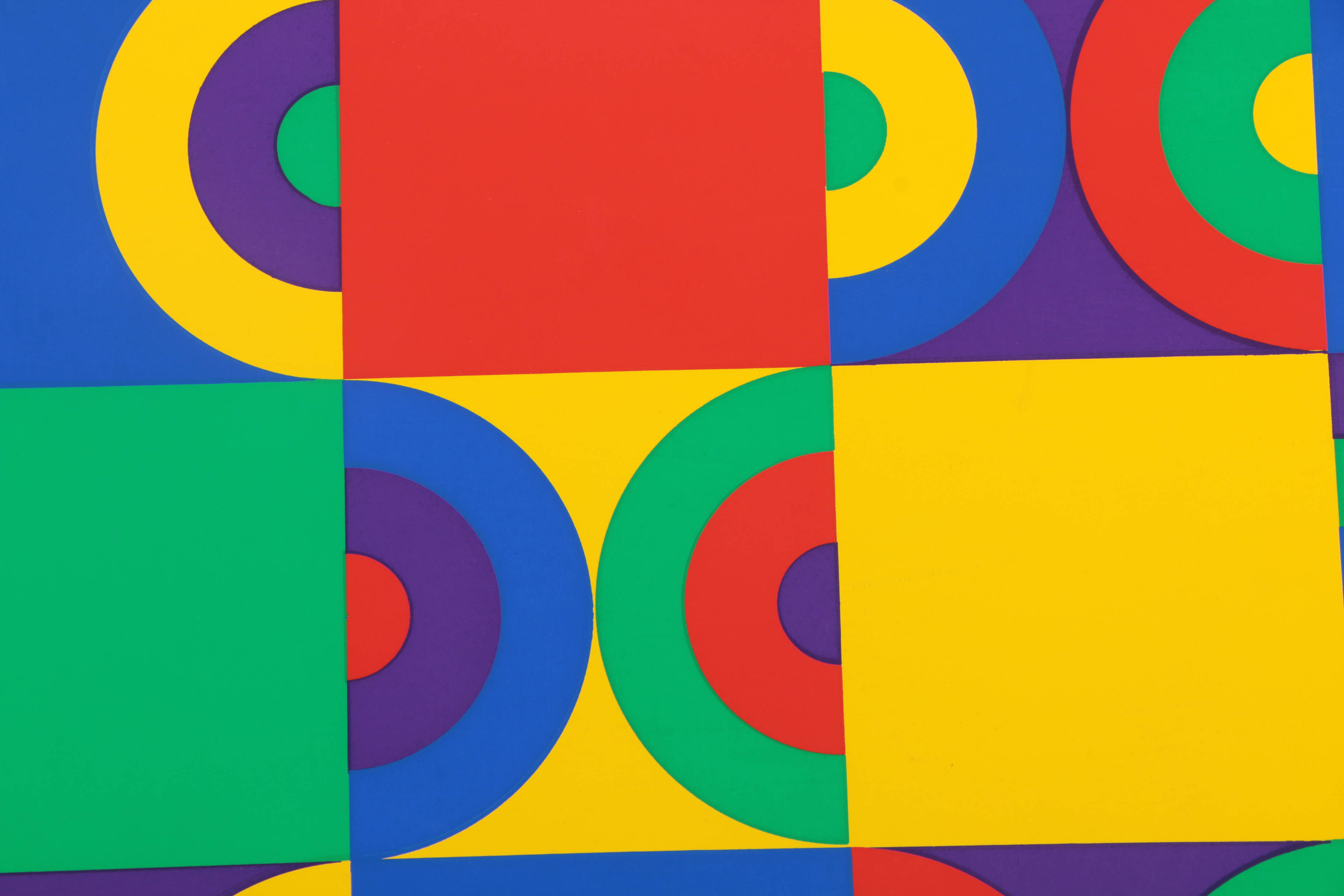 Luis Molinari-Flores Signed Limited Edition Serigraph Geometric Composition