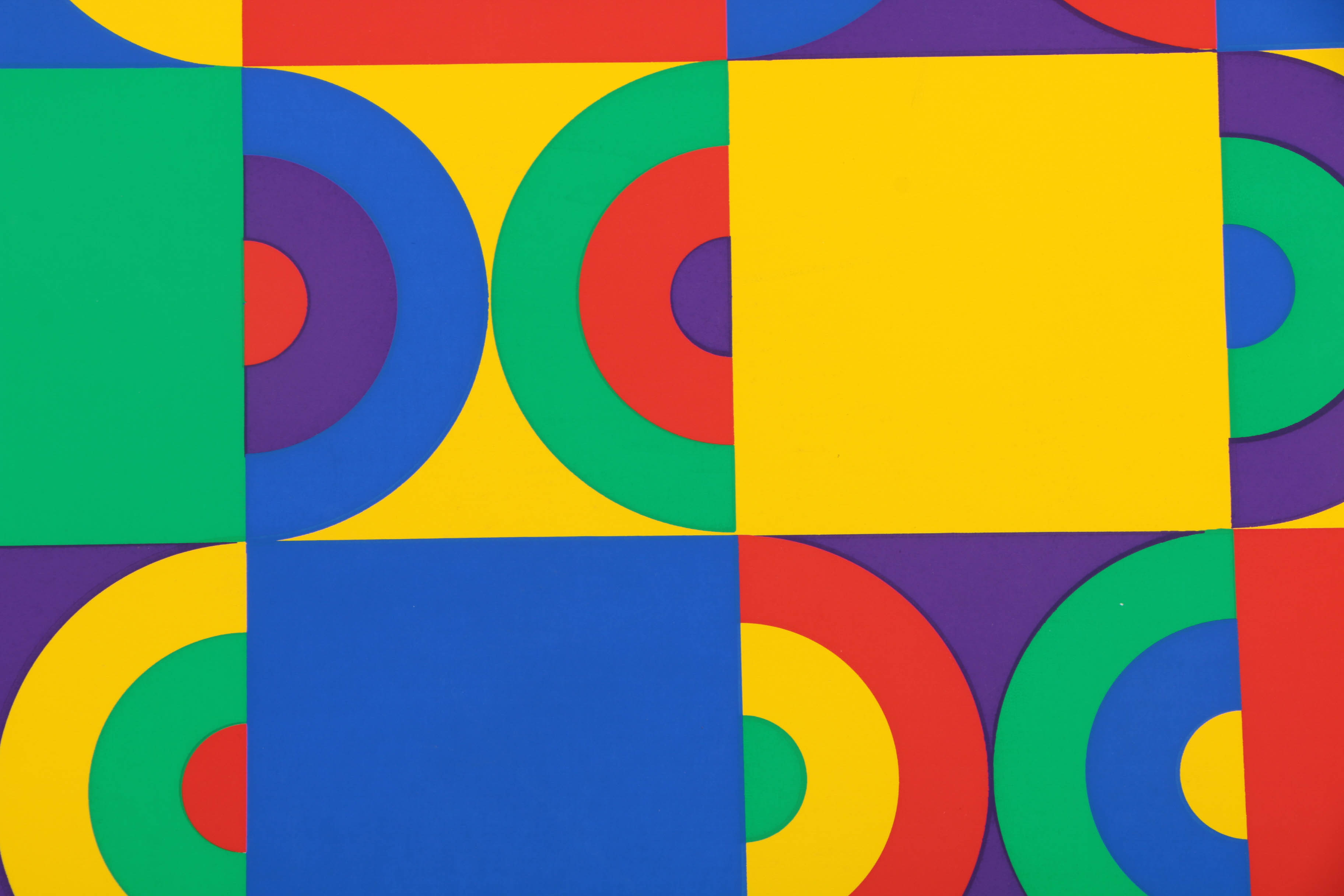 Luis Molinari-Flores Signed Limited Edition Serigraph Geometric Composition