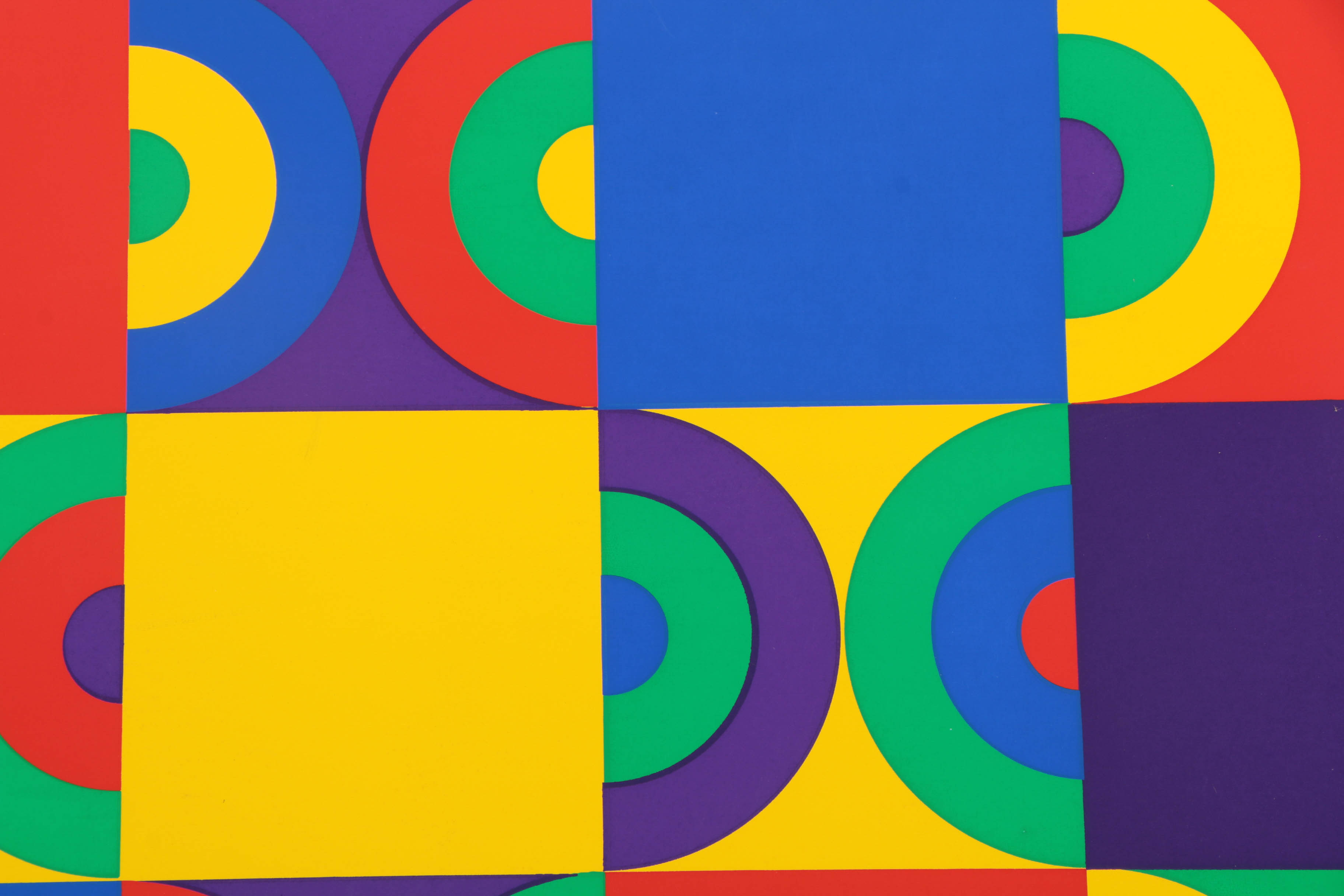 Luis Molinari-Flores Signed Limited Edition Serigraph Geometric Composition