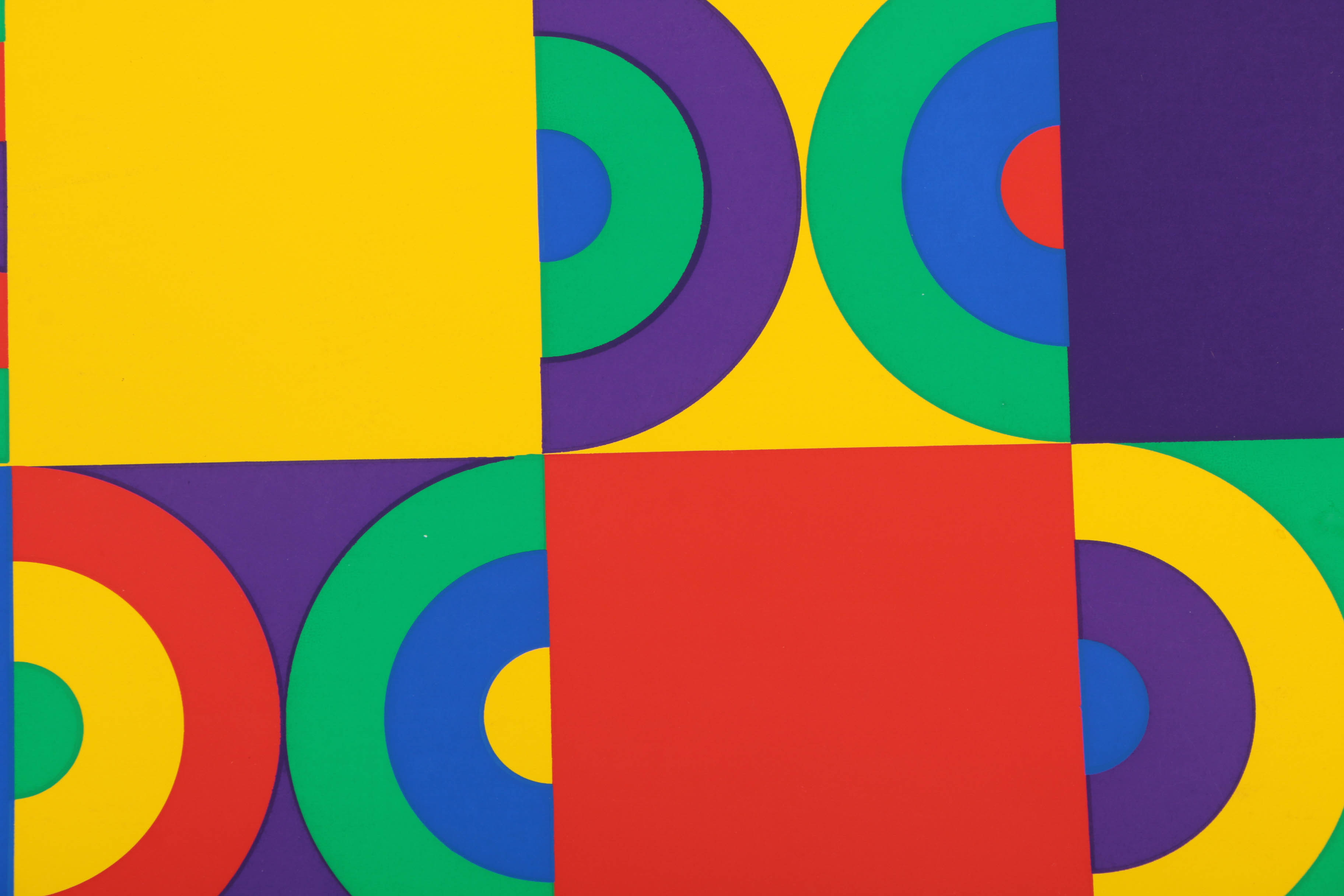 Luis Molinari-Flores Signed Limited Edition Serigraph Geometric Composition