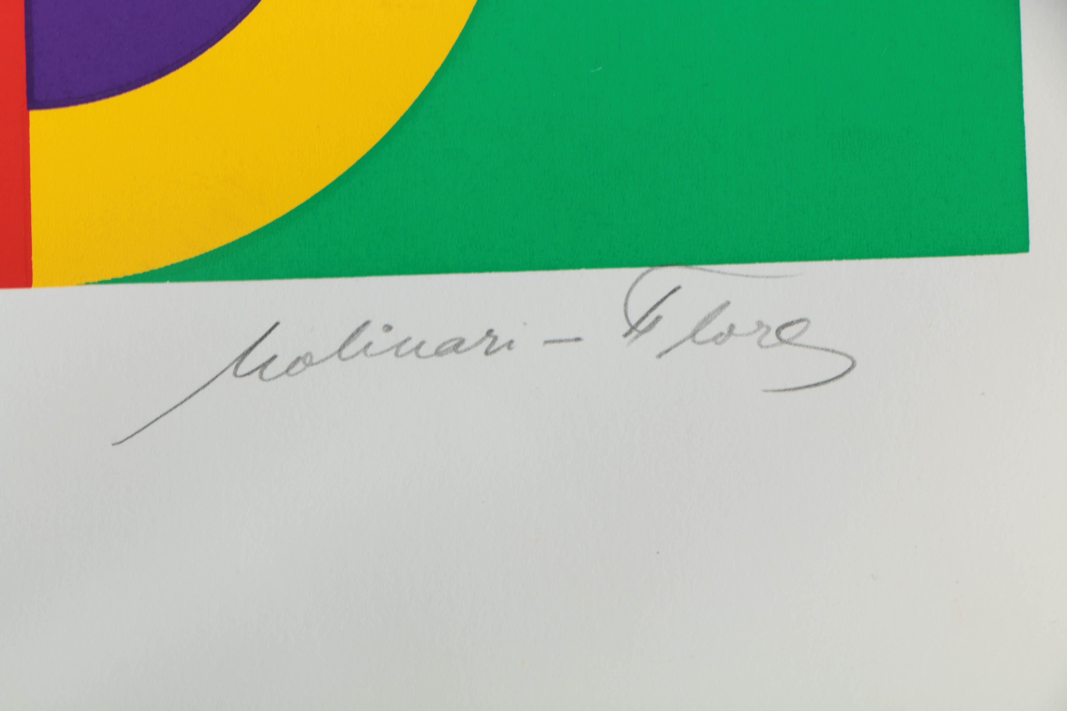 Luis Molinari-Flores Signed Limited Edition Serigraph Geometric Composition