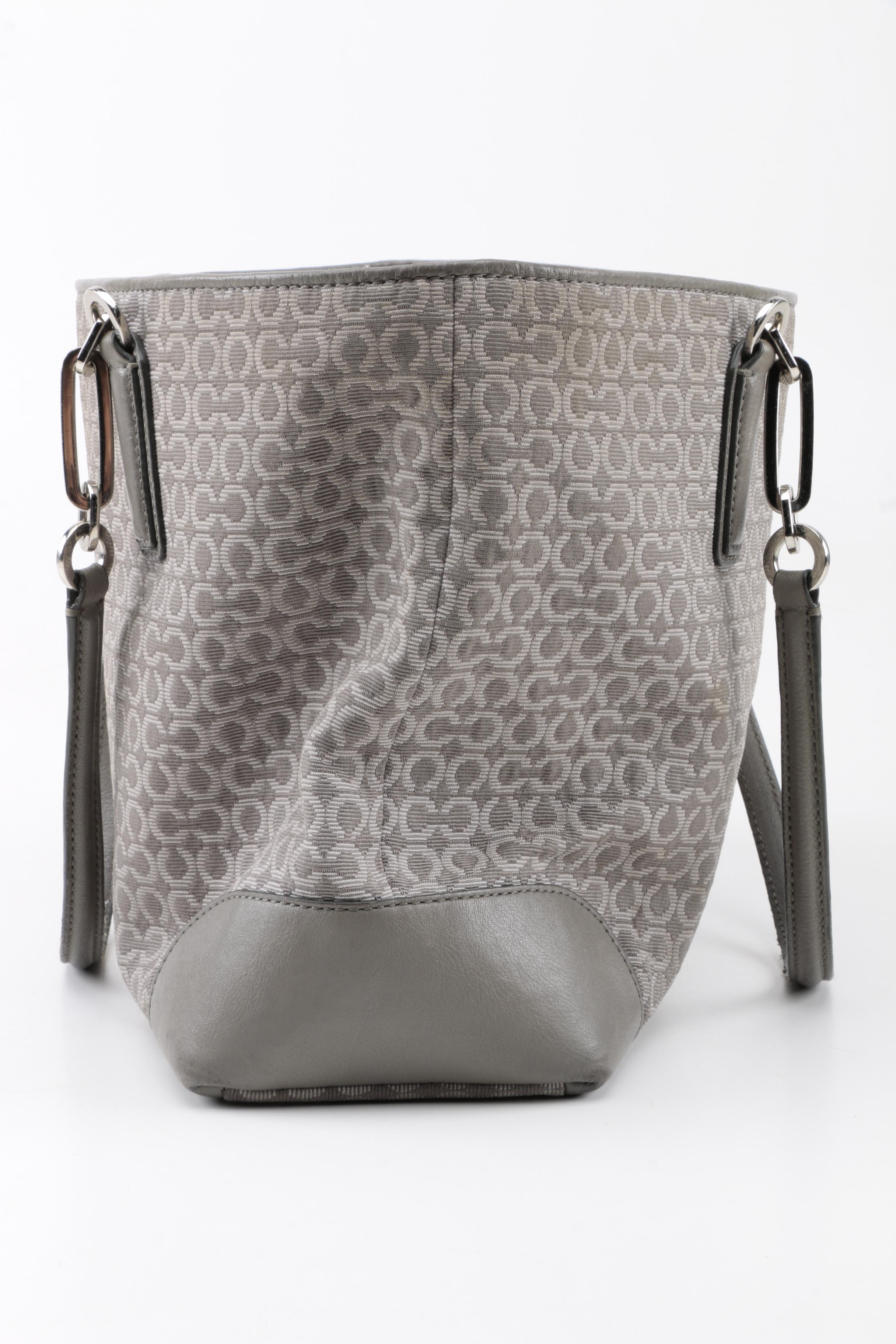 Coach Grey Signature Tote Handbag