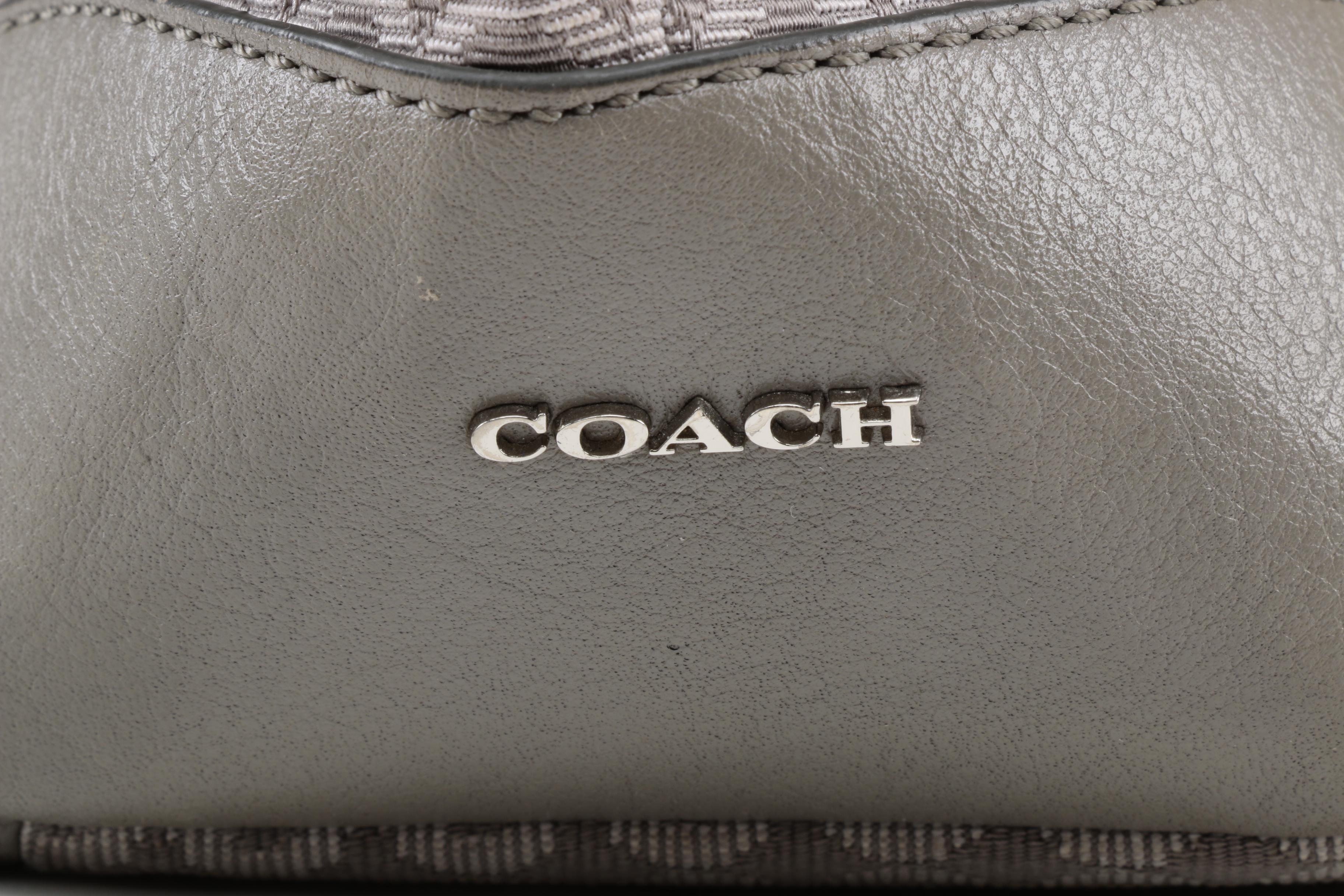 Coach Grey Signature Tote Handbag