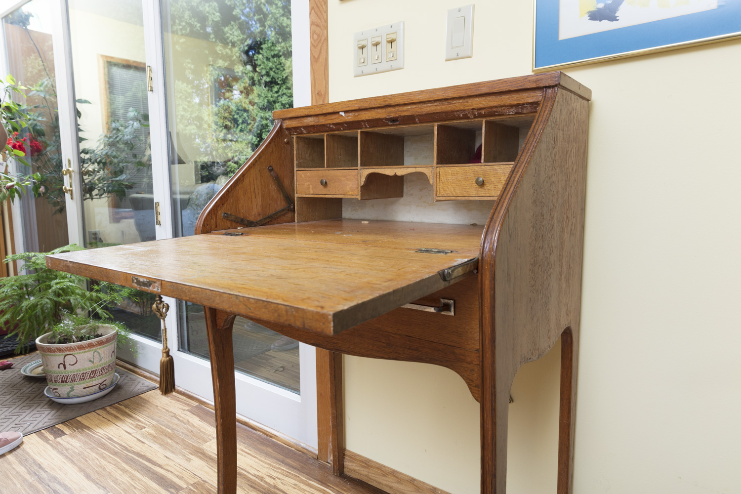 Vintage to Antique Oak Ladies Writing Desk