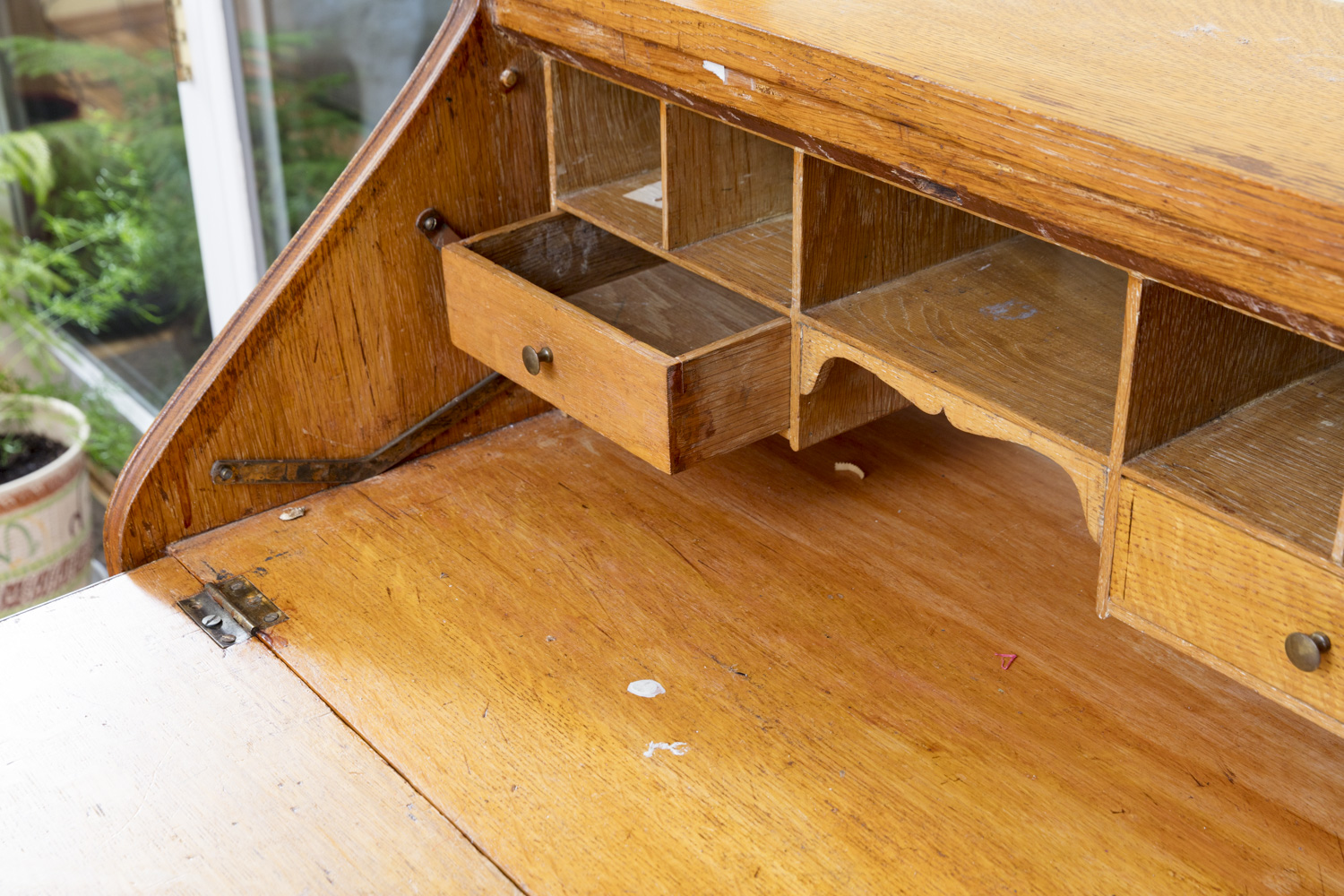 Vintage to Antique Oak Ladies Writing Desk