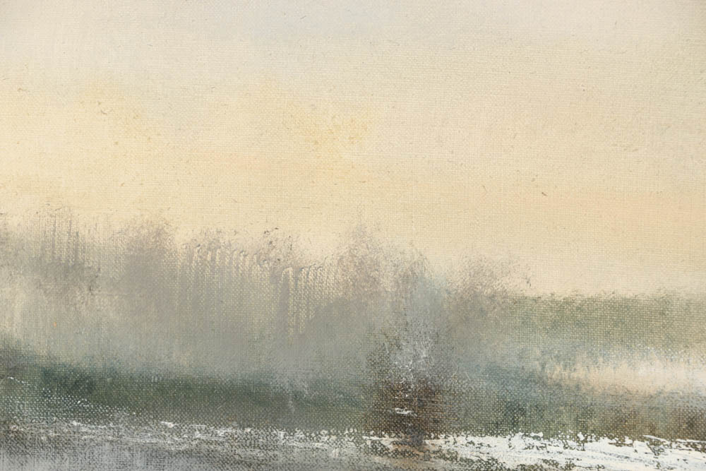 A. Skarzynski Oil Painting on Canvas Desolate Landscape