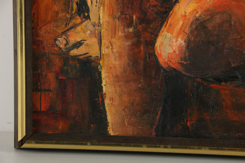 Verdi Oil Painting on Canvas of Female Nude