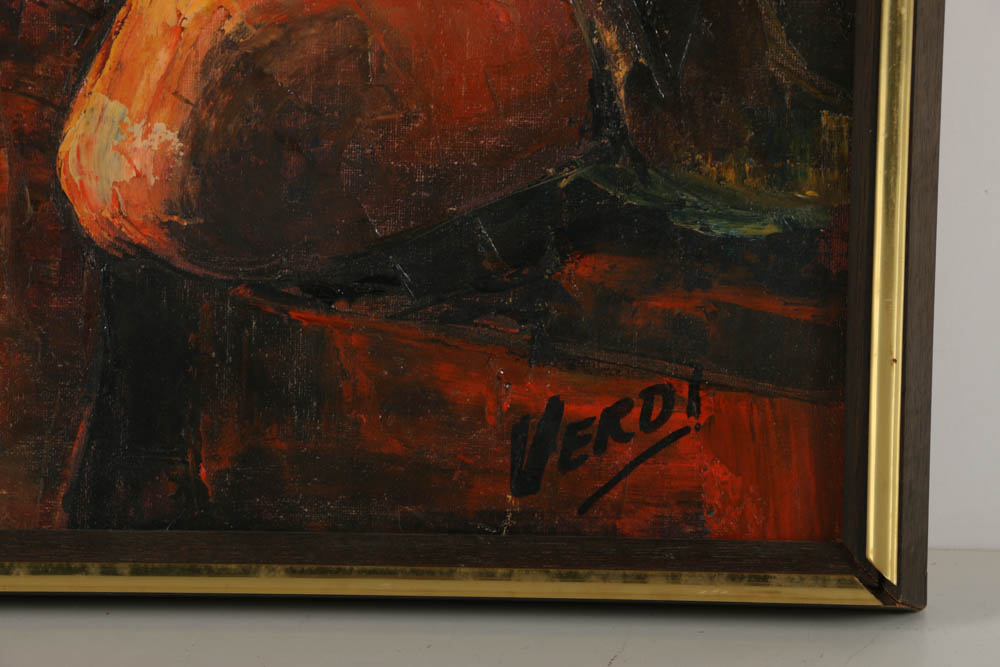 Verdi Oil Painting on Canvas of Female Nude