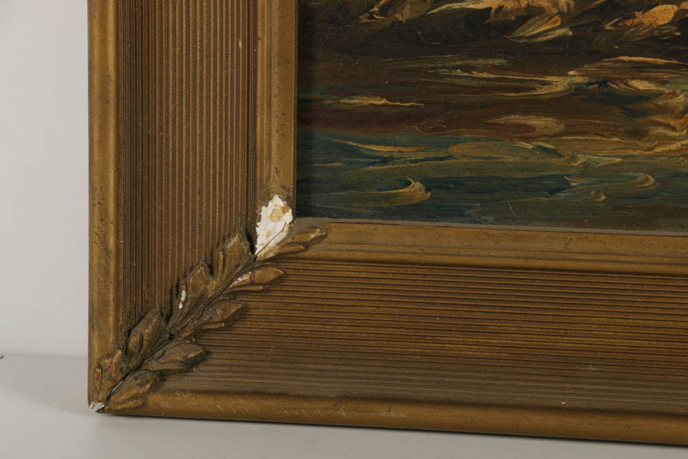 H. Ludden Oil Painting on Canvas of Rural Landscape