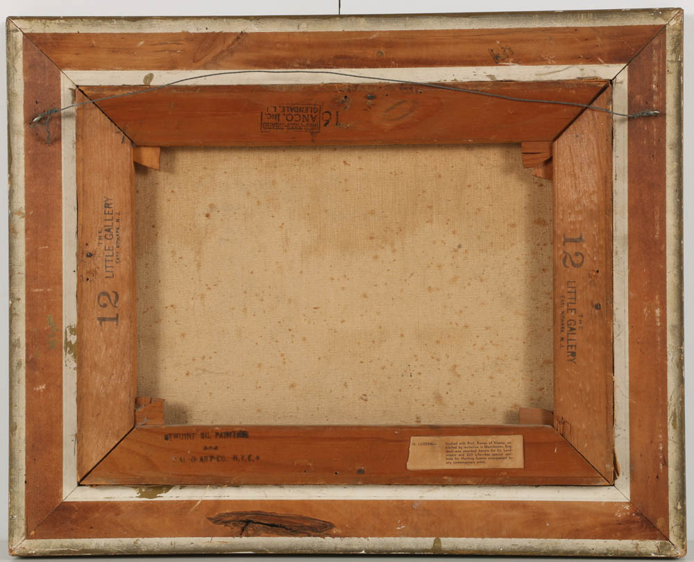 H. Ludden Oil Painting on Canvas of Rural Landscape