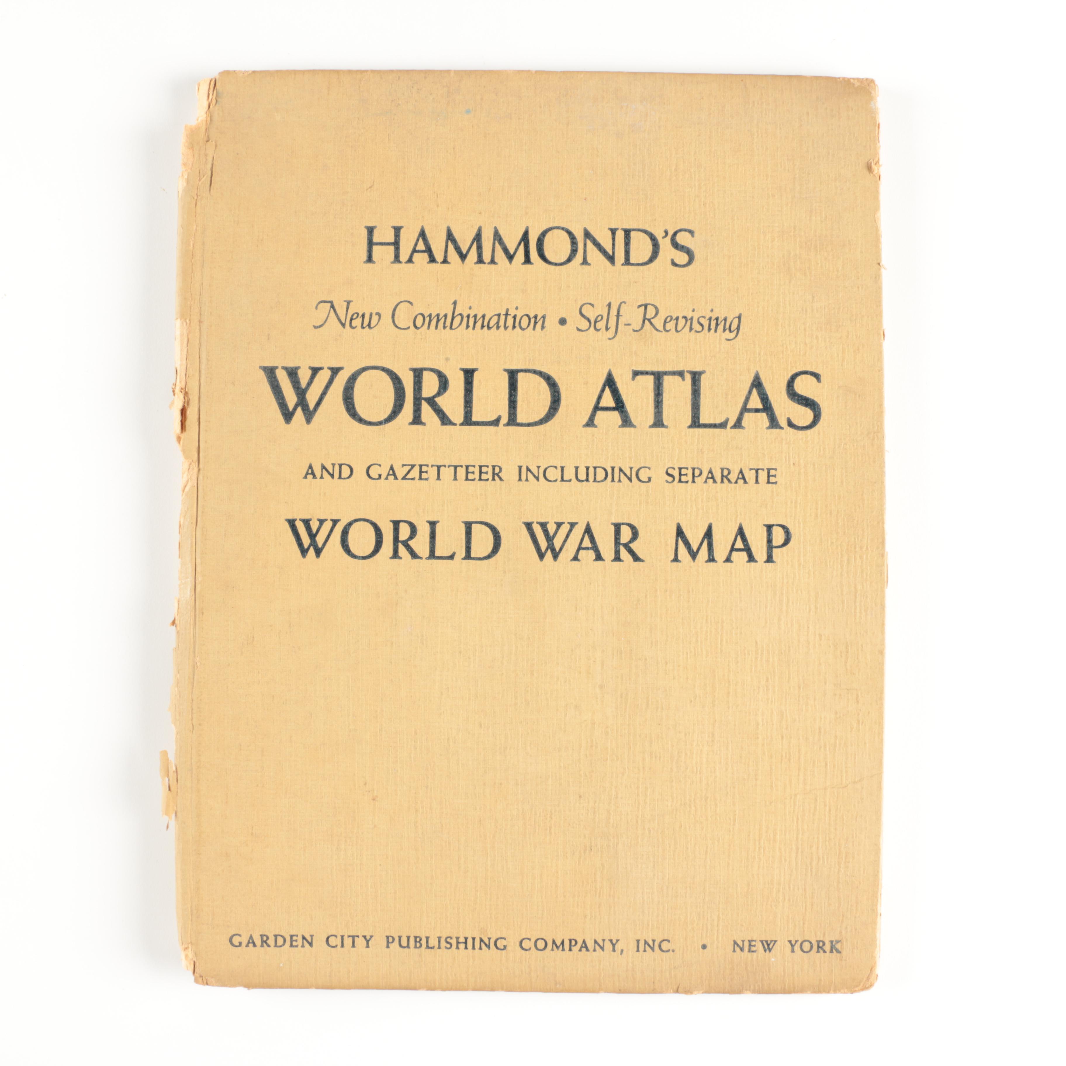1943 "Hammond's World Atlas and Gazetteer"