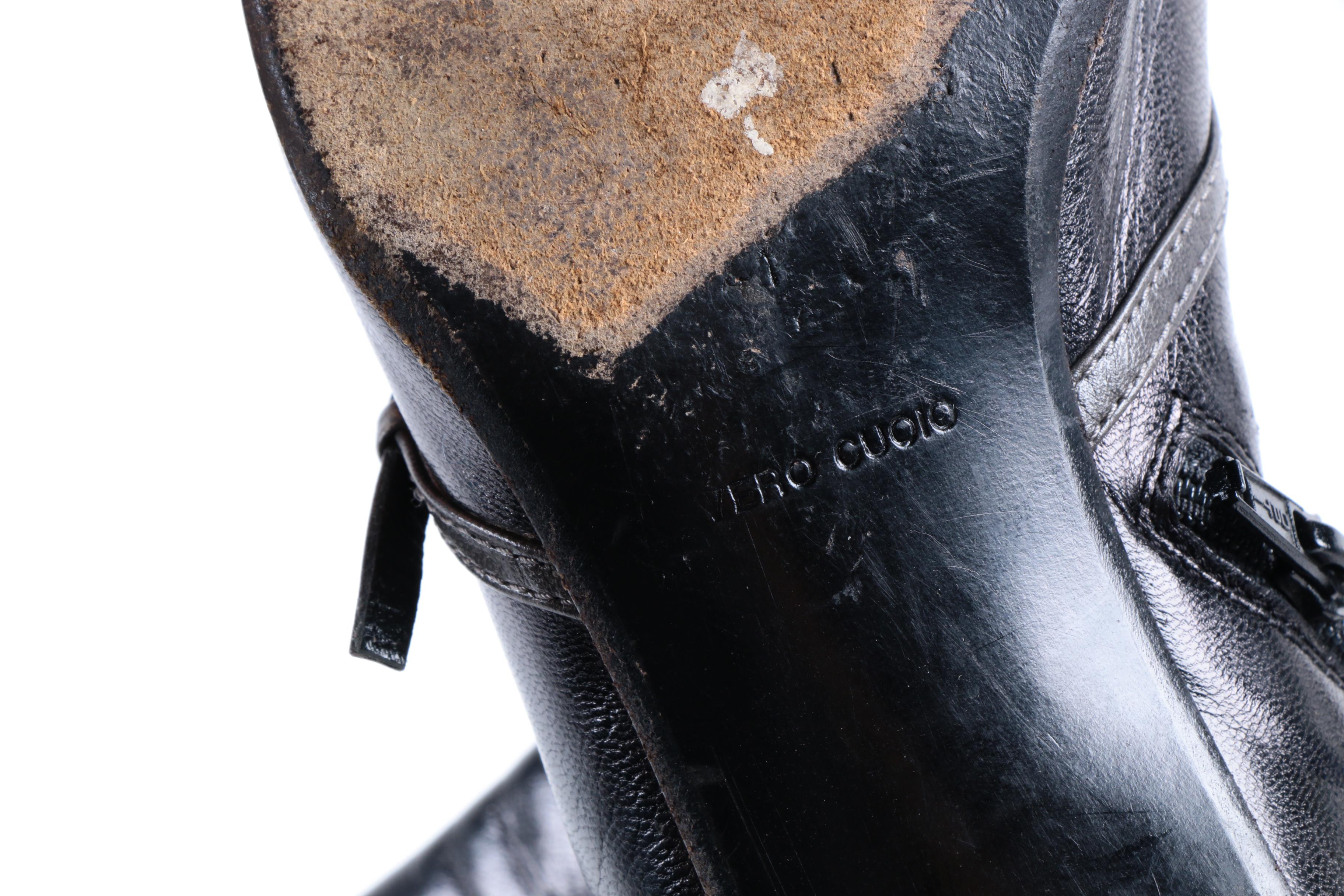 Women's Prada Black Leather Ankle Boots