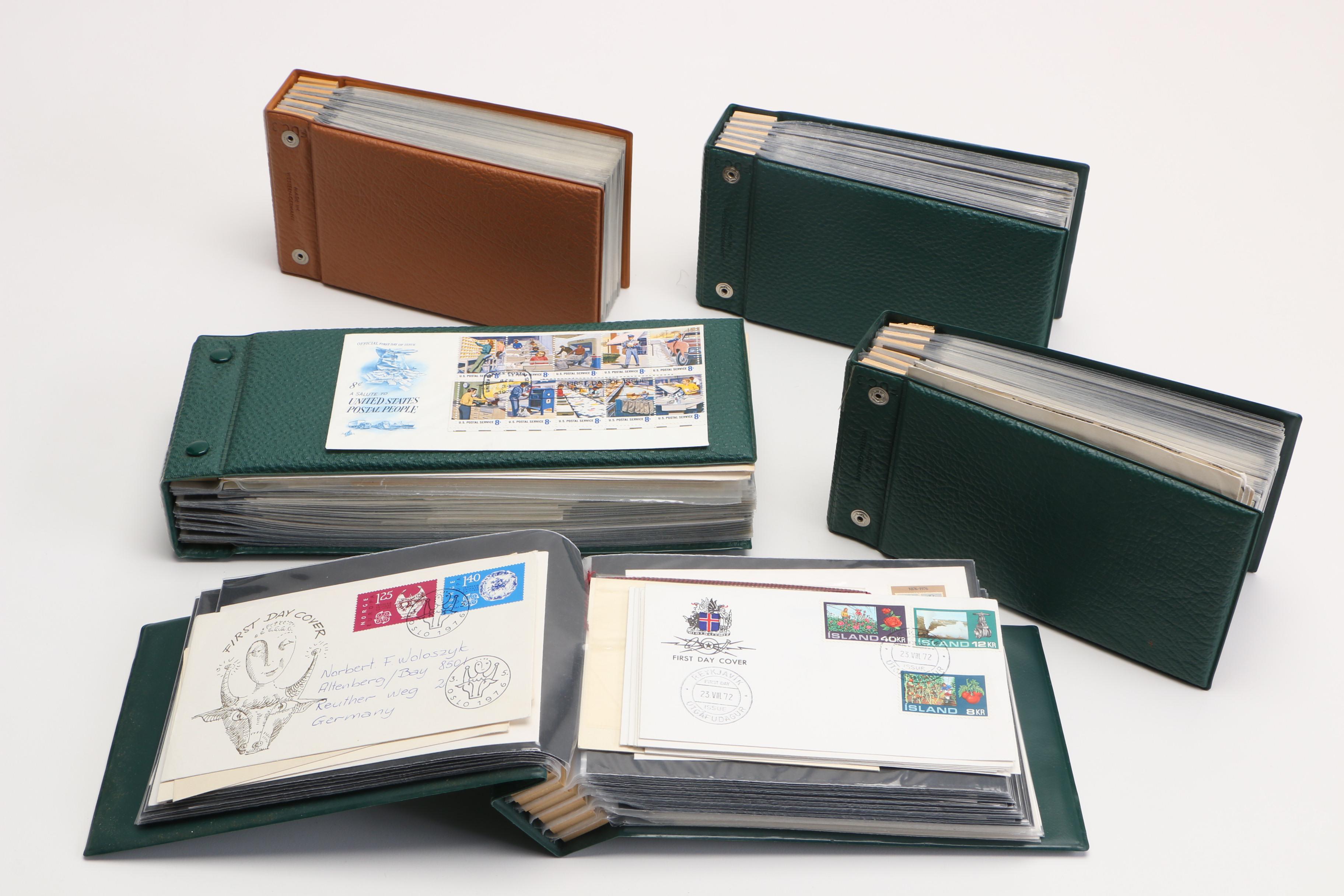 First Day of Issue Commemorative Stamp Cards and Stamps in Albums