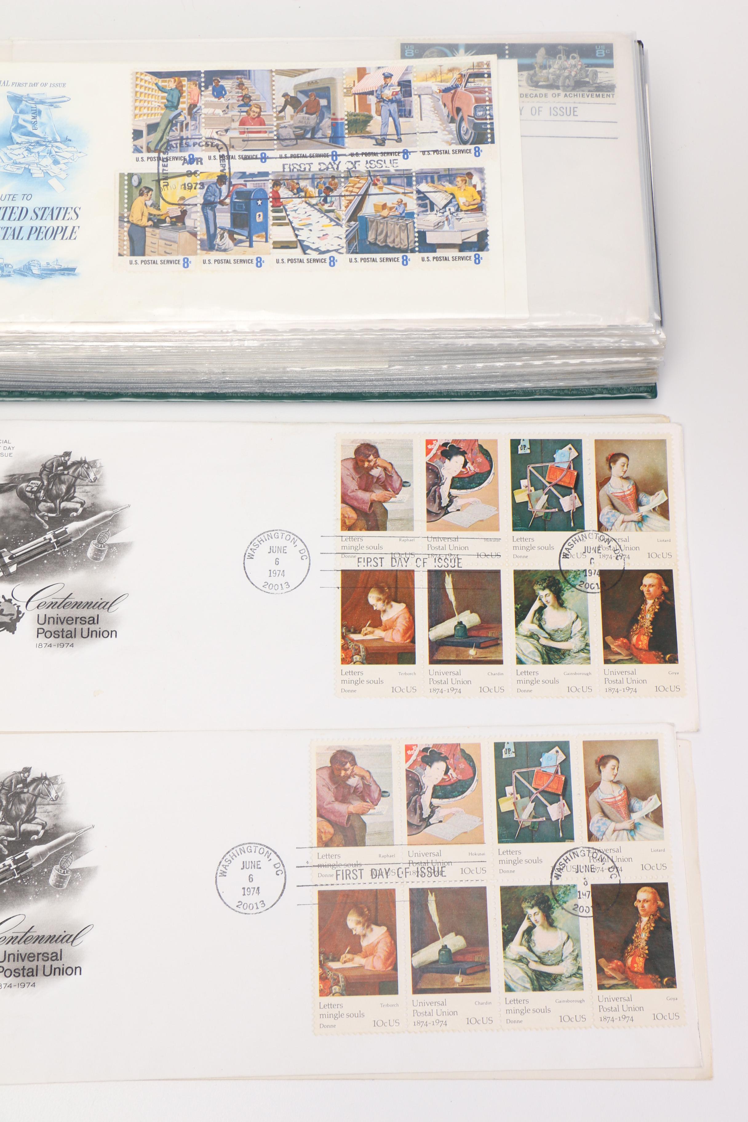 First Day of Issue Commemorative Stamp Cards and Stamps in Albums