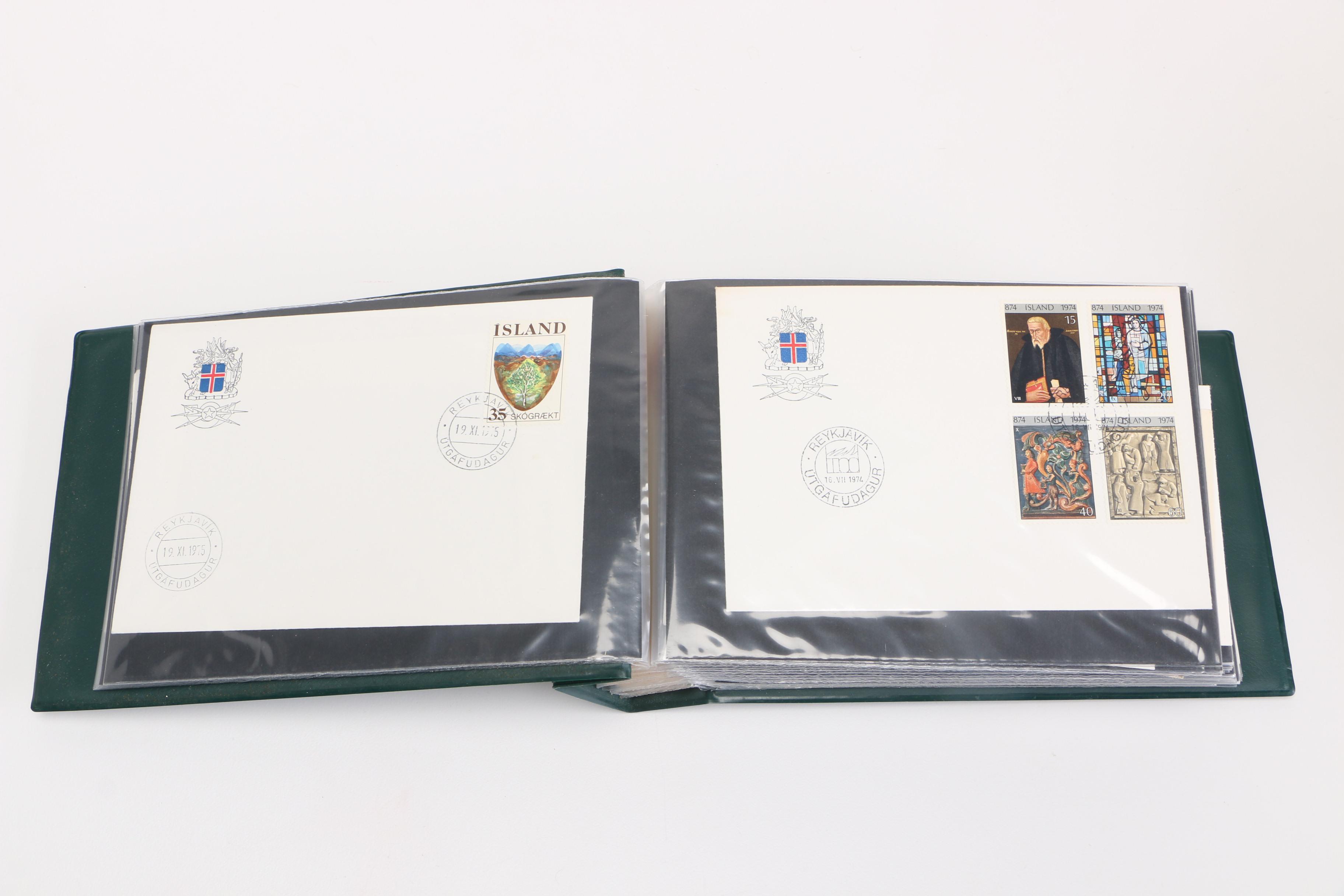 First Day of Issue Commemorative Stamp Cards and Stamps in Albums