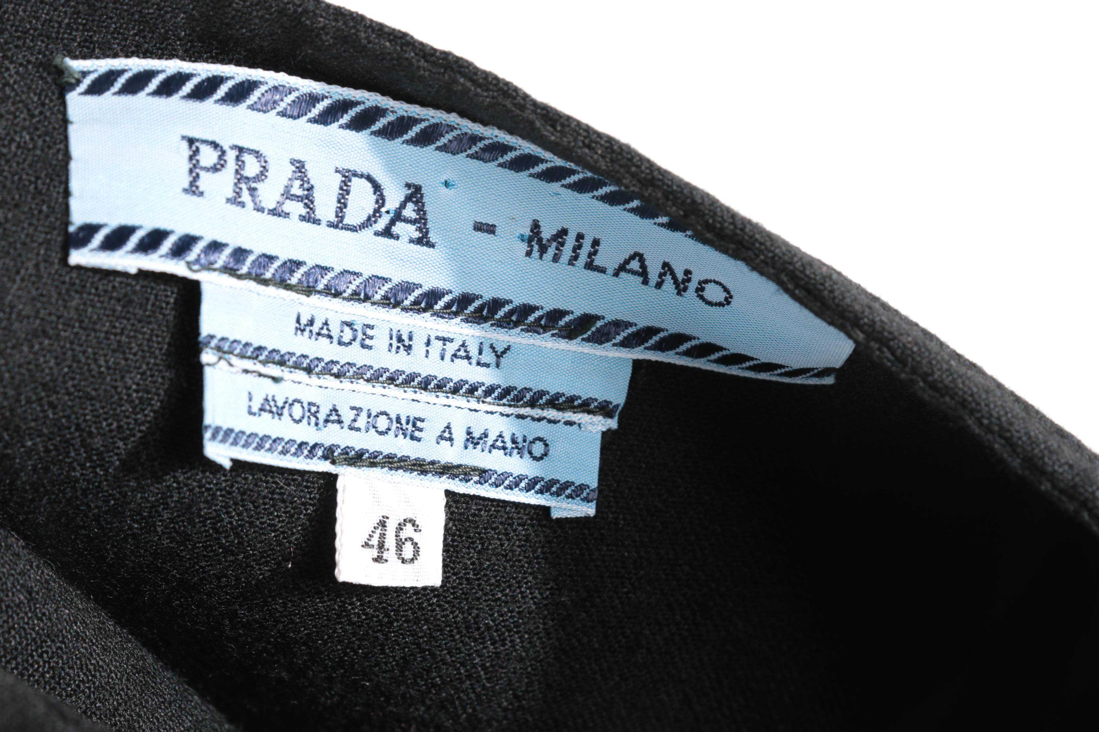 Prada Black Wool Mini Skirt