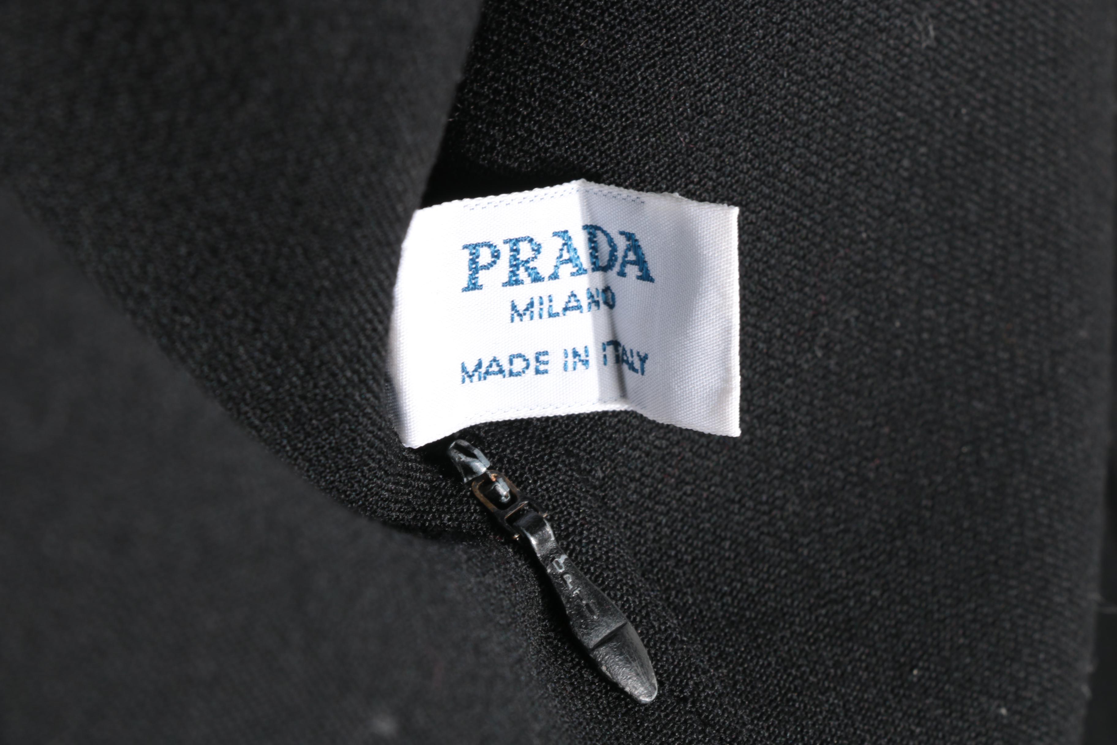 Prada Black Wool Mini Skirt