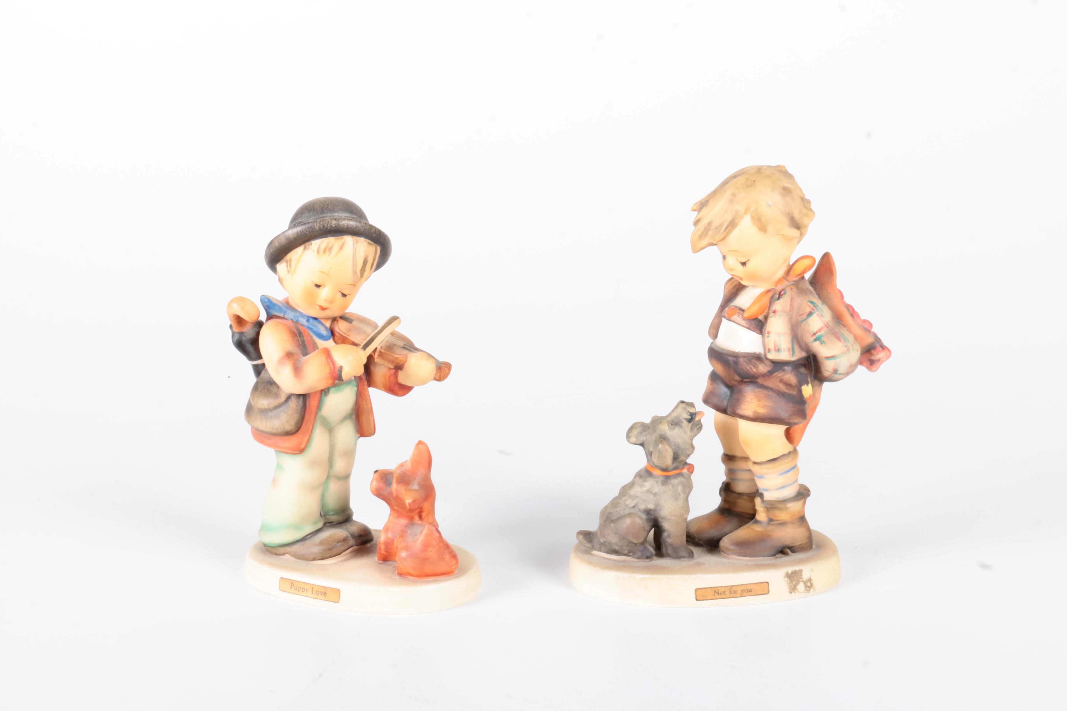 Pair of Vintage Goebel Hummel Porcelain Figurines
