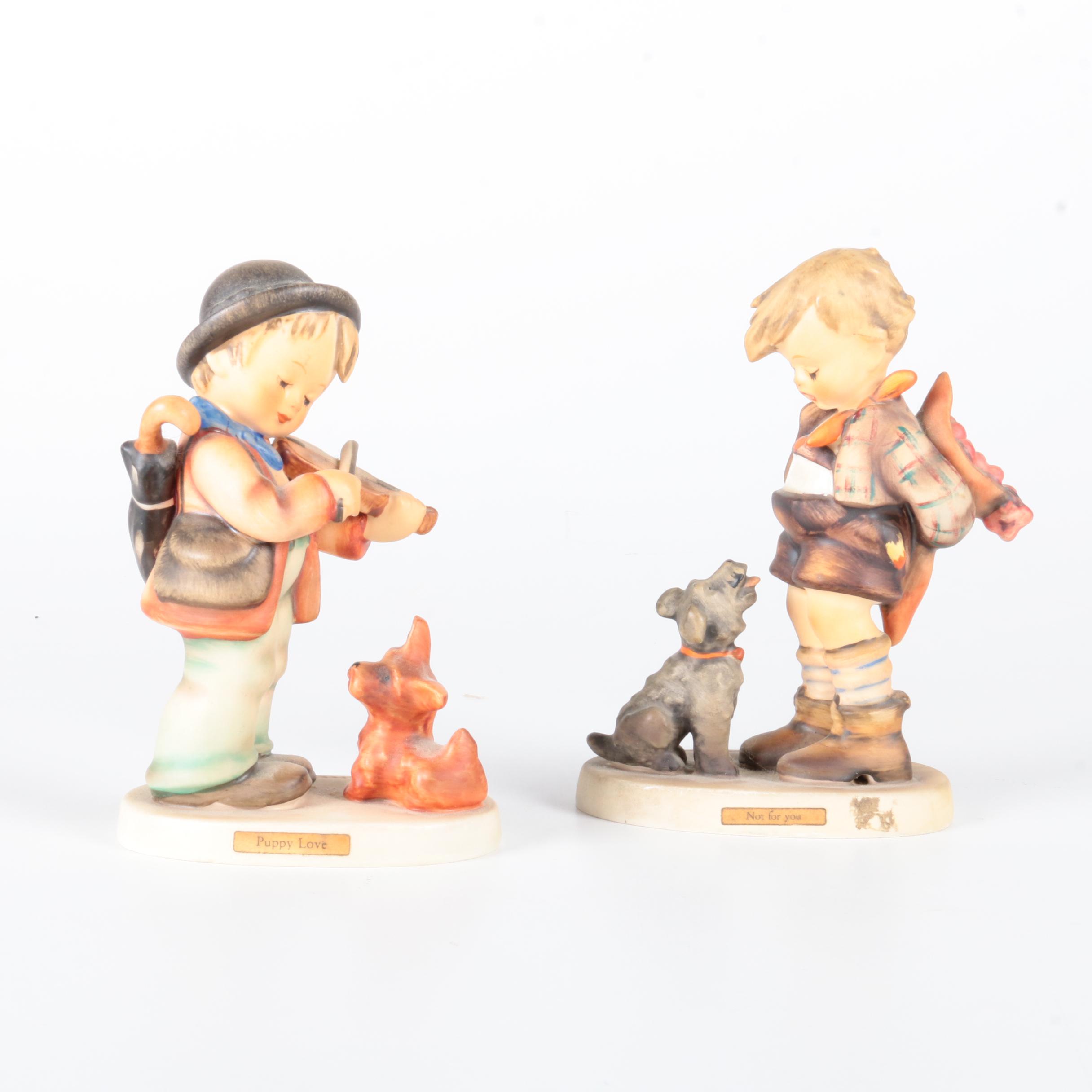 Pair of Vintage Goebel Hummel Porcelain Figurines