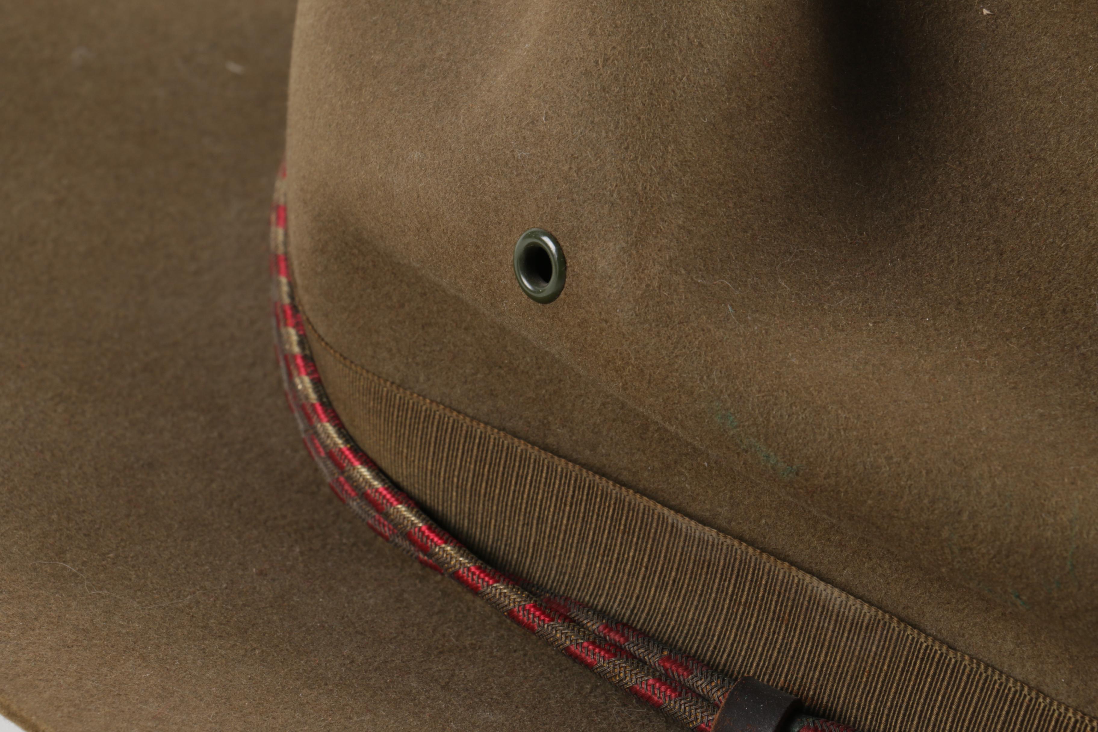 Vintage Green Felt Marines Sergeant Hat