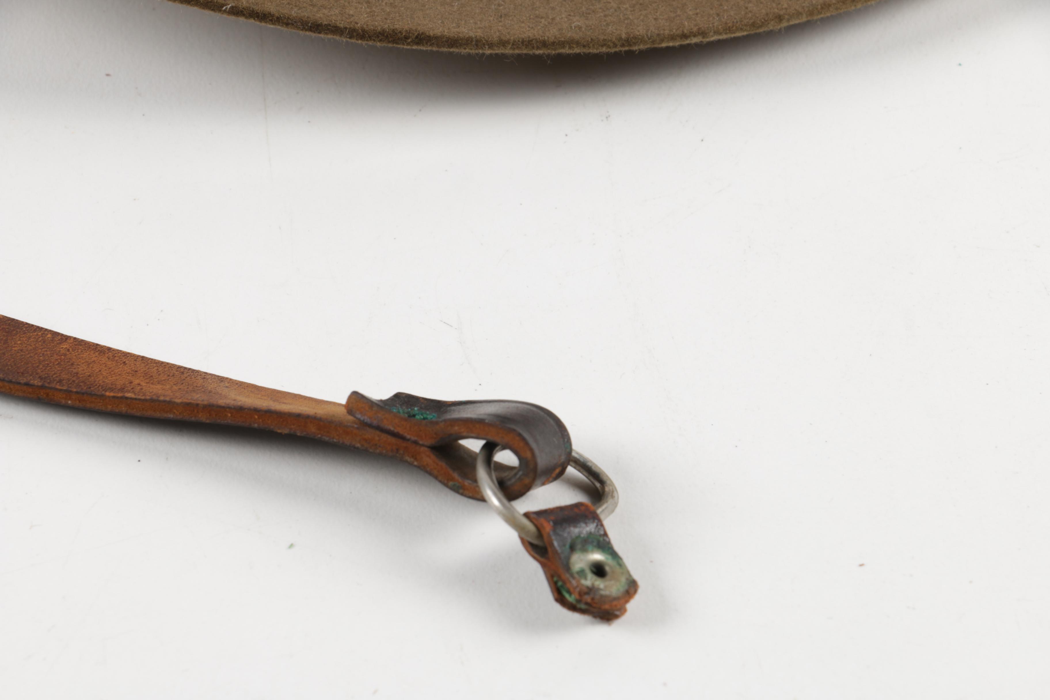 Vintage Green Felt Marines Sergeant Hat