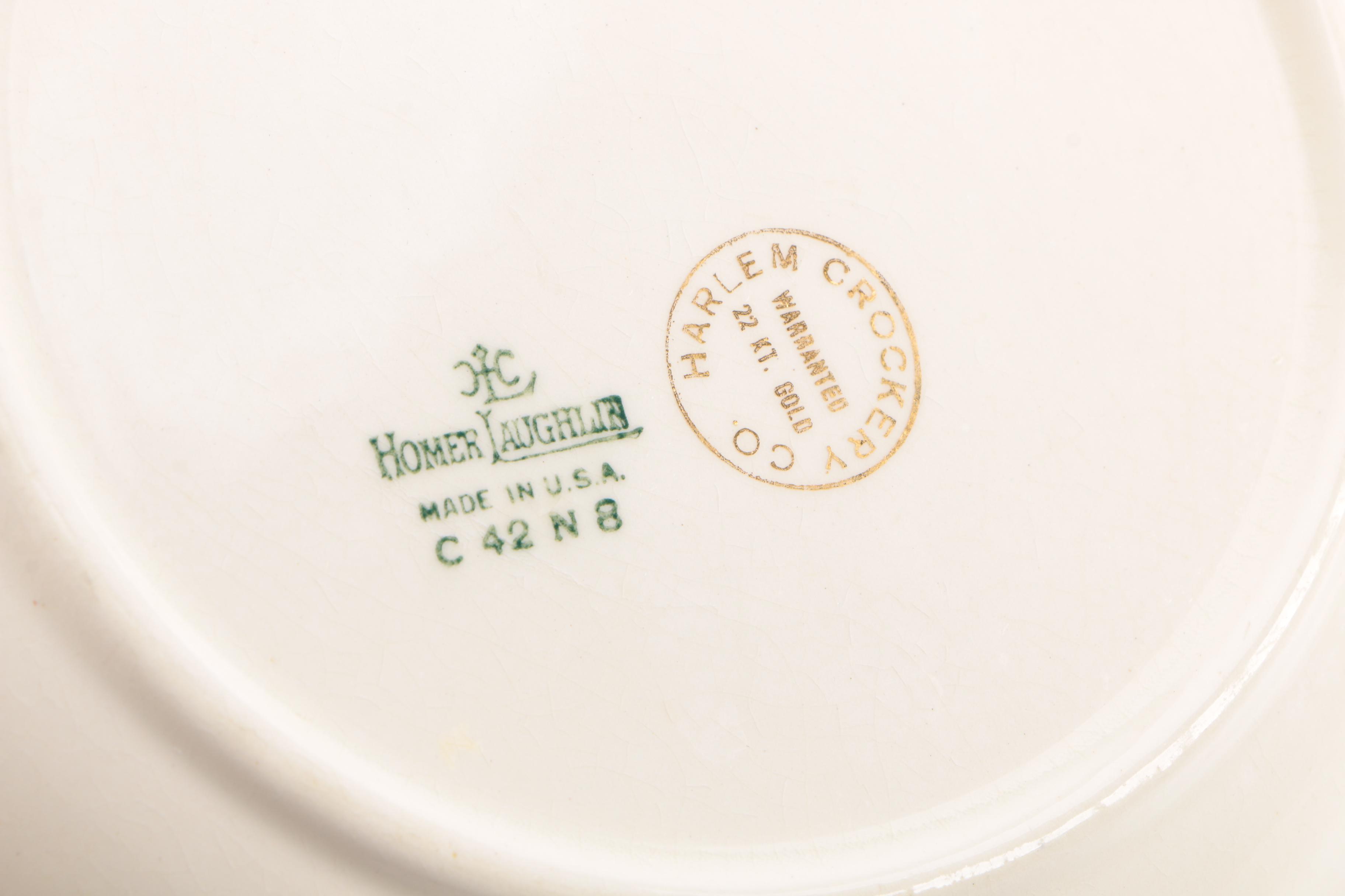Harlem Crockery Co. Tableware