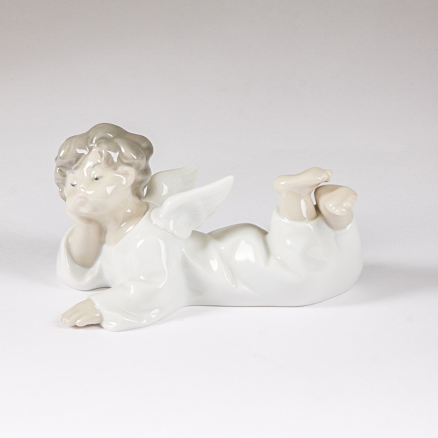 Lladró "Angel Laying Down" Figurine