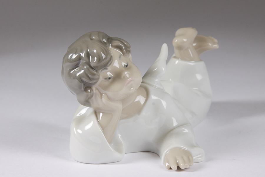 Lladró "Angel Laying Down" Figurine