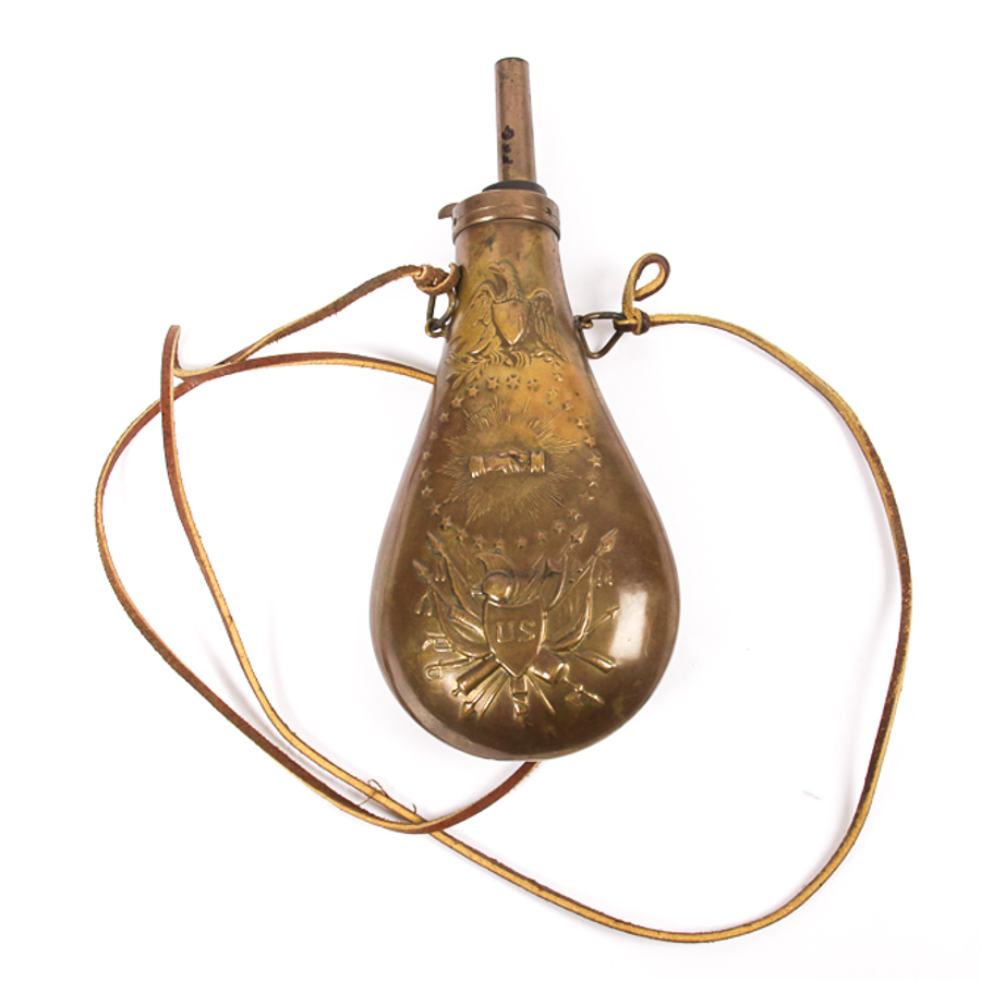 Reproduction of an Antique U.S. Military Gun Powder Flask